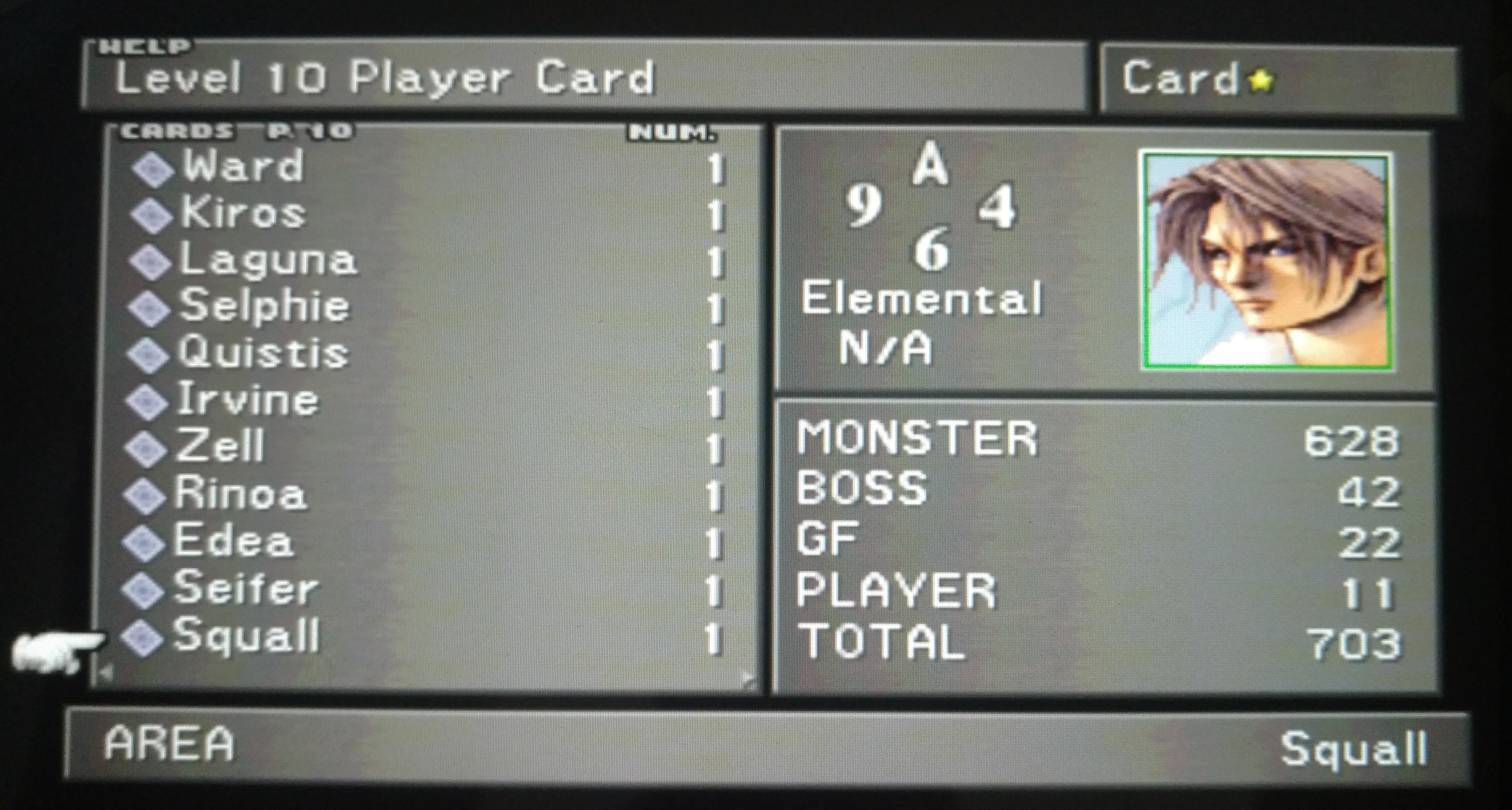 Collecting all the Triple Triad cards and getting that gold star was