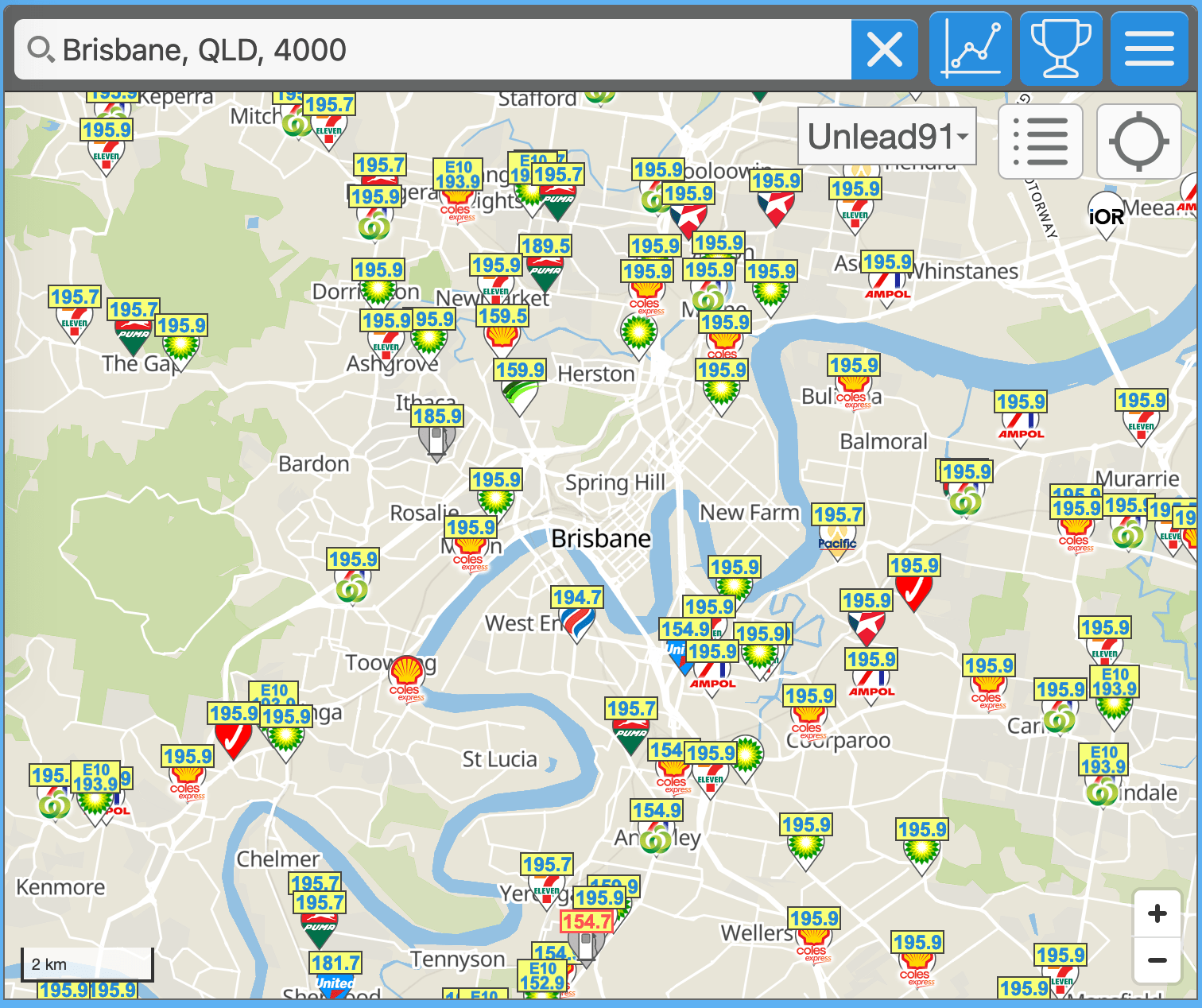 Fuel prices spiking time to fill up! r/brisbane