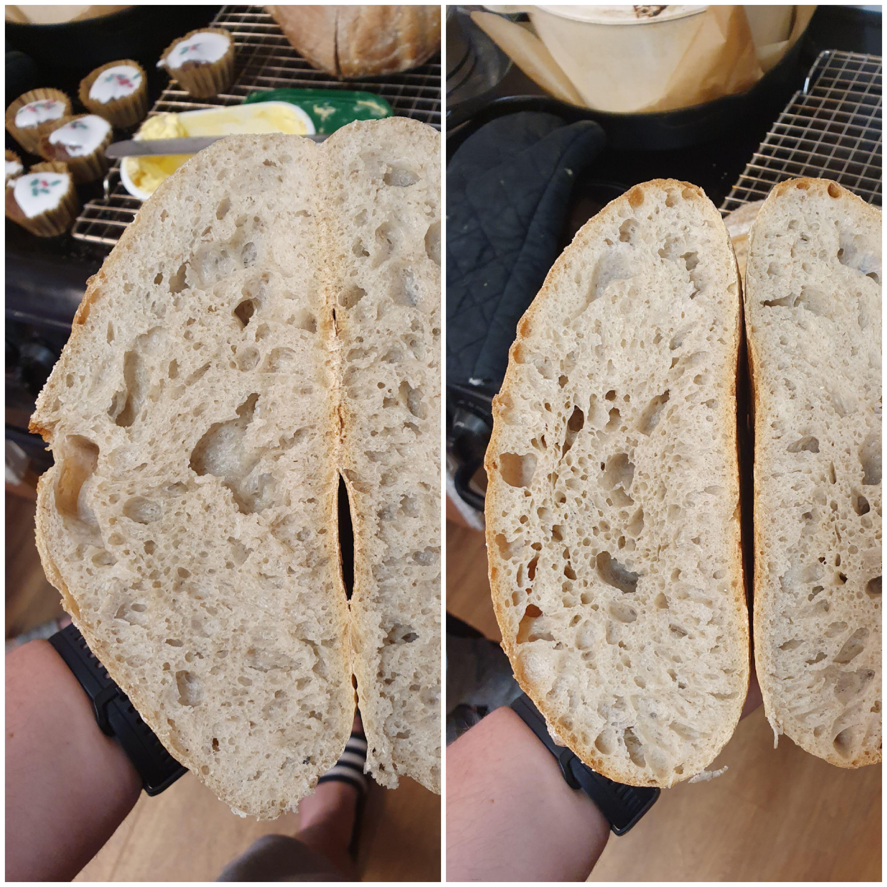 Comparison of a cheap Aldi bread flour vs a 12 organic flour... would
