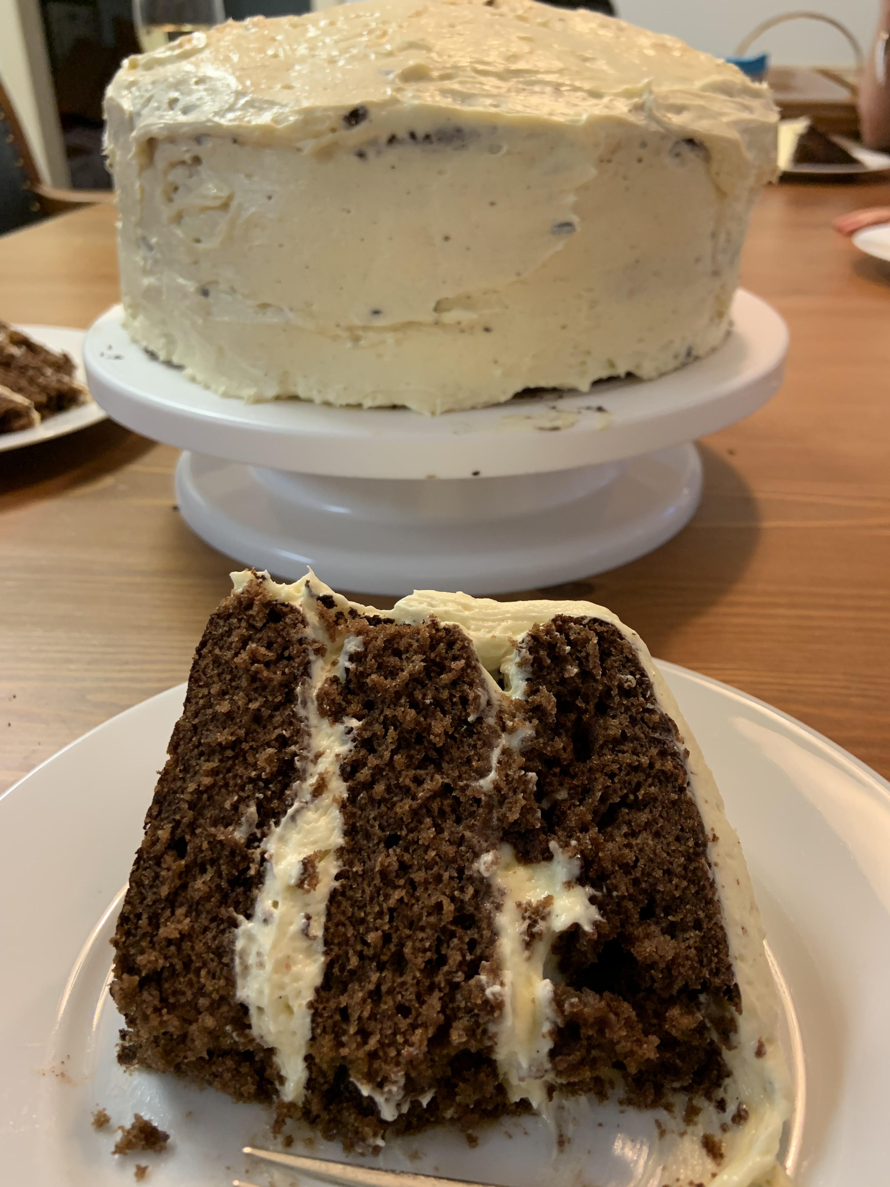 Stella’s red wine velvet cake from Bravetart. Didn’t have enough time