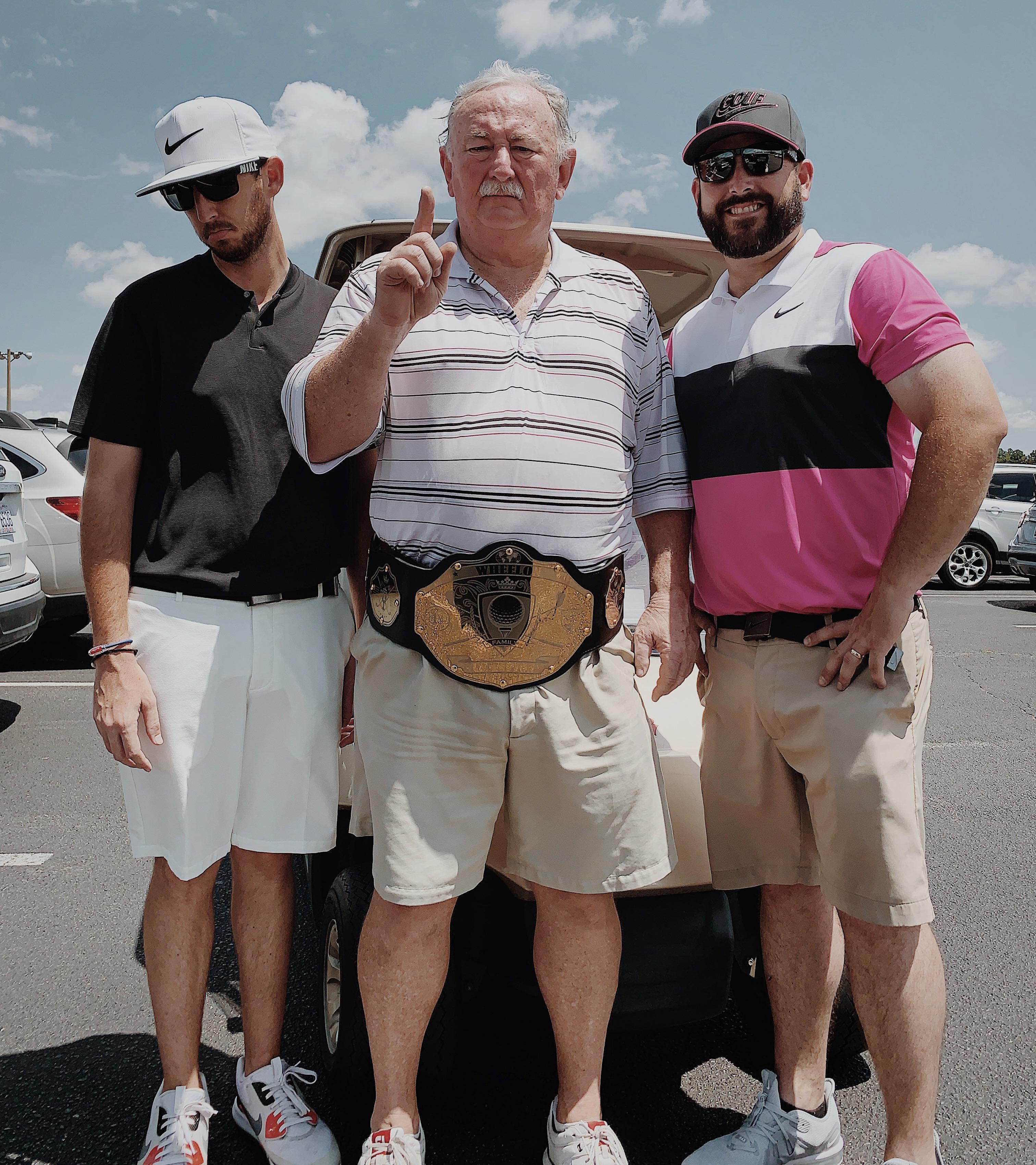 Happy Fathers Day to the old man who got us by two strokes at our