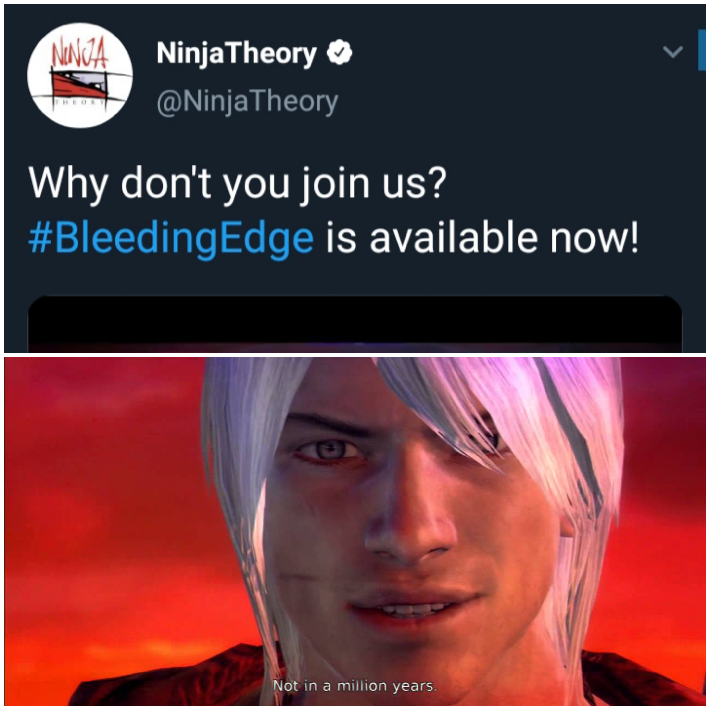 I missed the part where thats my problem. DevilMayCry