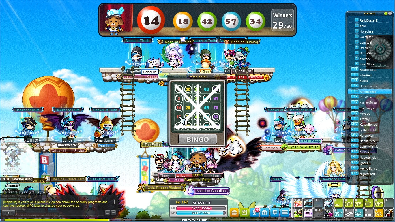 So many bingos! Maplestory