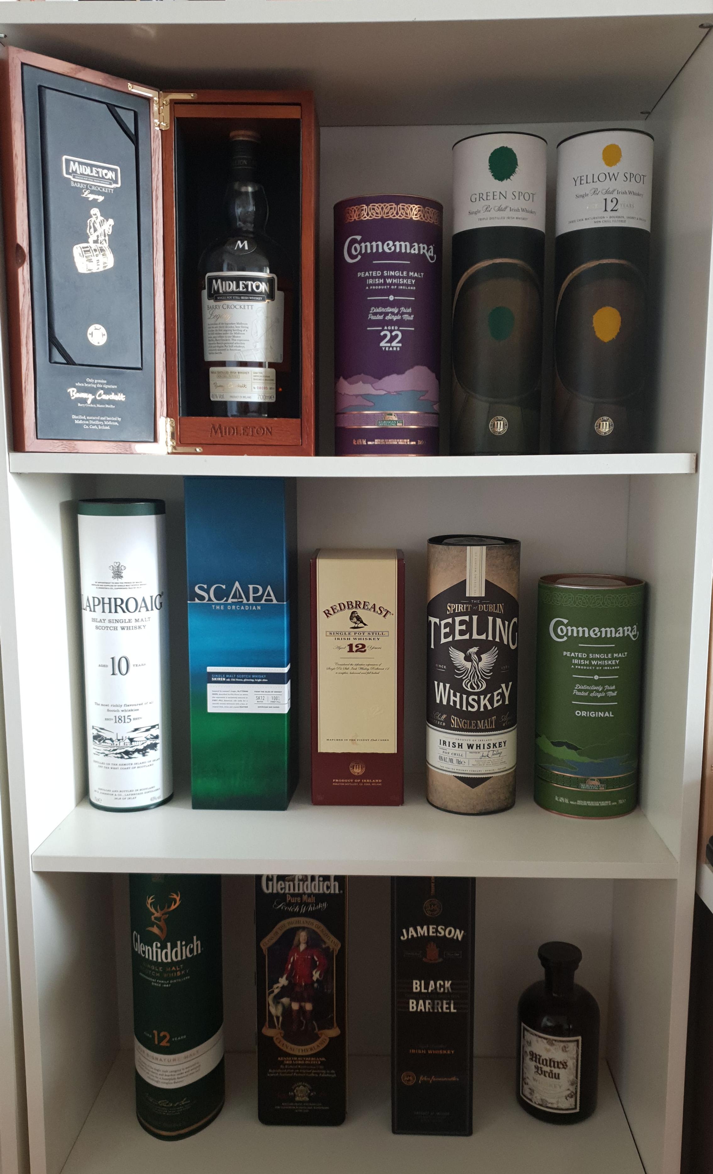 My little Irish Scottish whiskey collection r/whiskey