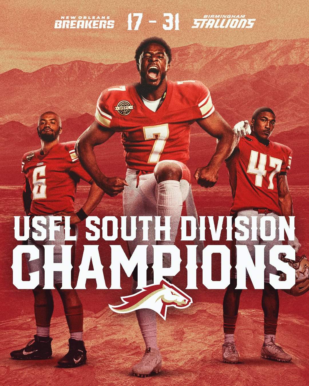SOUTH DIVISION CHAMPS AND GOING TO THE 'SHIP!!!!! BirminghamStallions