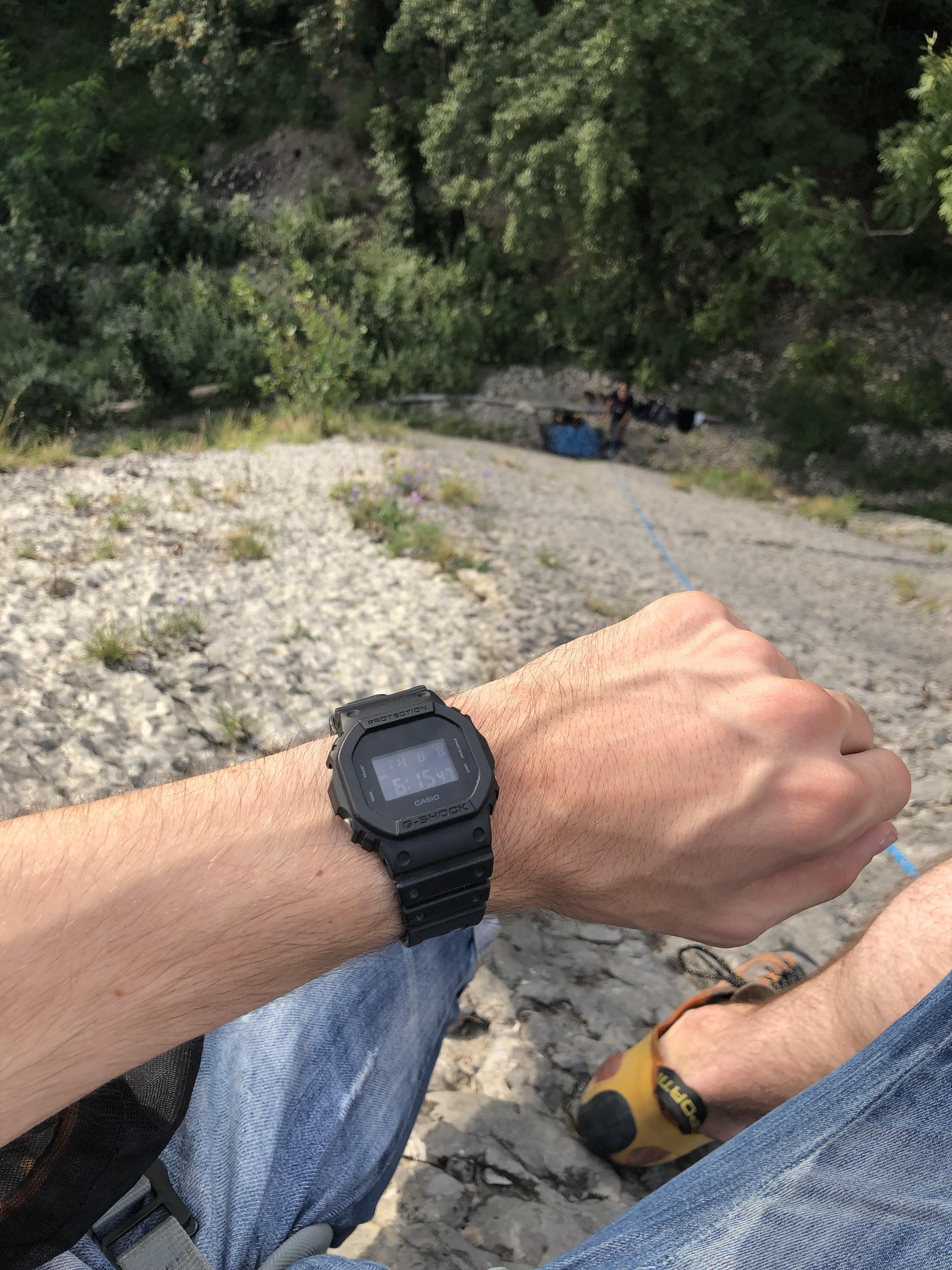 [Casio] My climbing watch on top of my first outdoor route! r/Watches