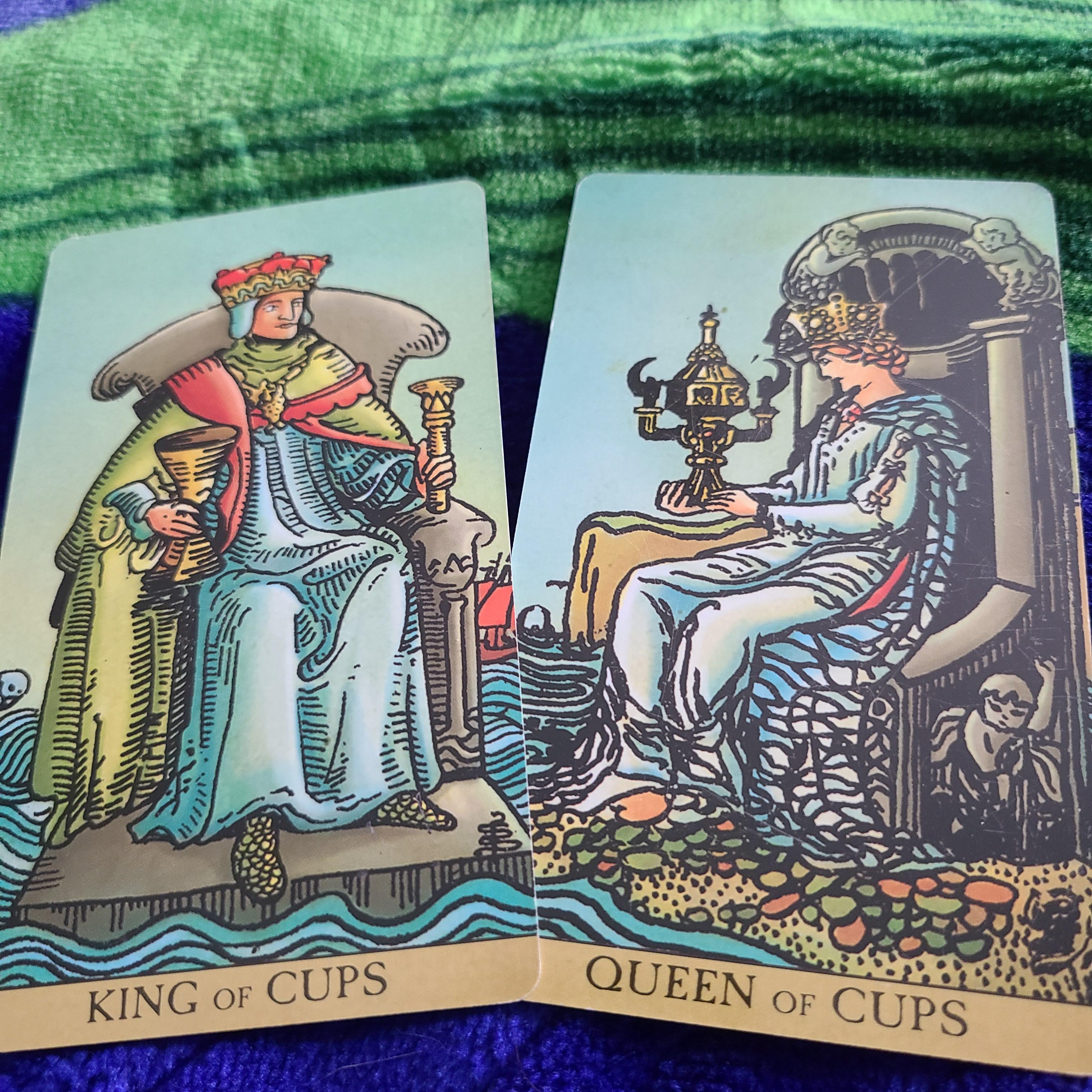 My daily card was the Queen of Cups and the King of Cups fell out of