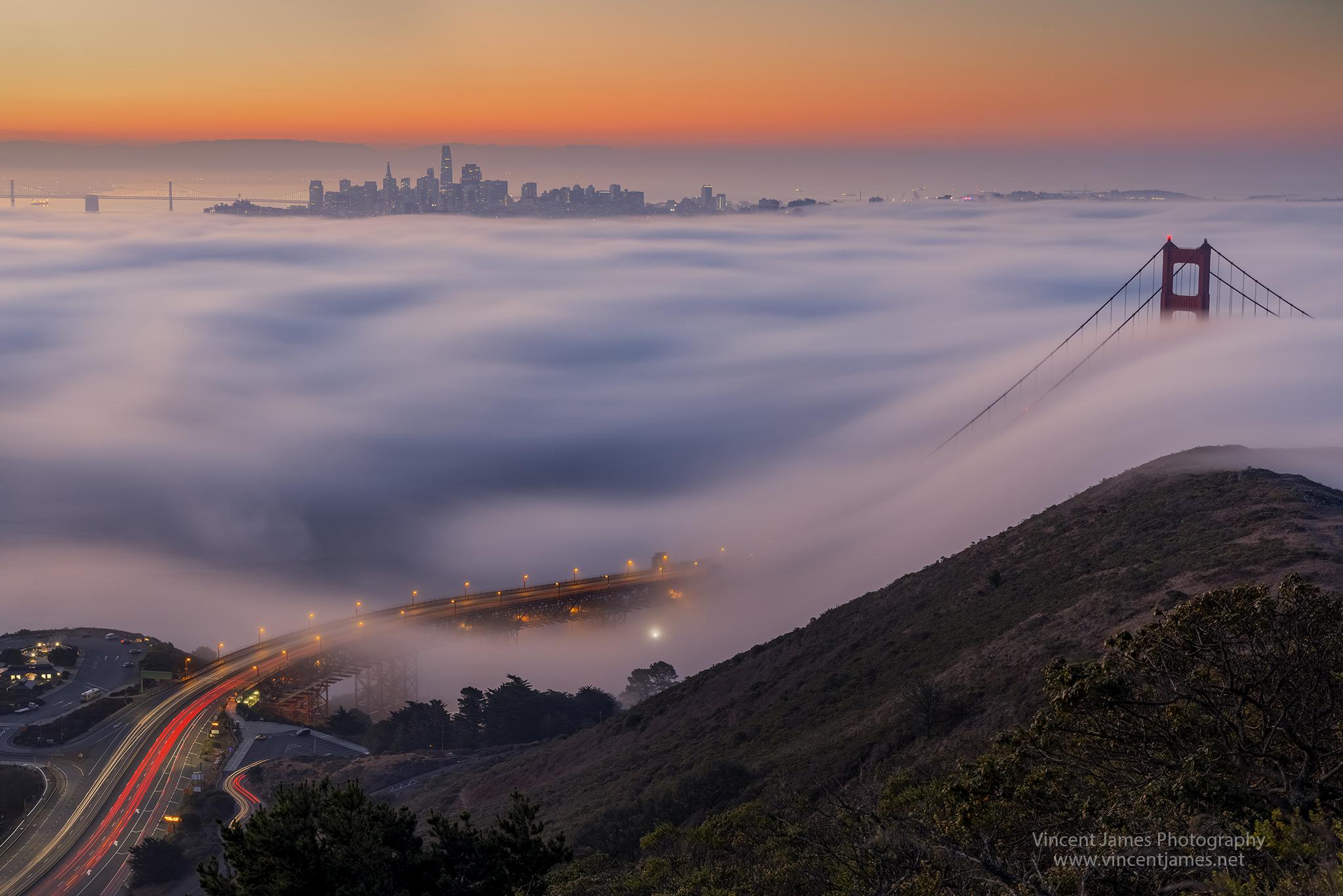 Fog Blanket Over San Francisco Bay Area at Sunrise r/sanfrancisco