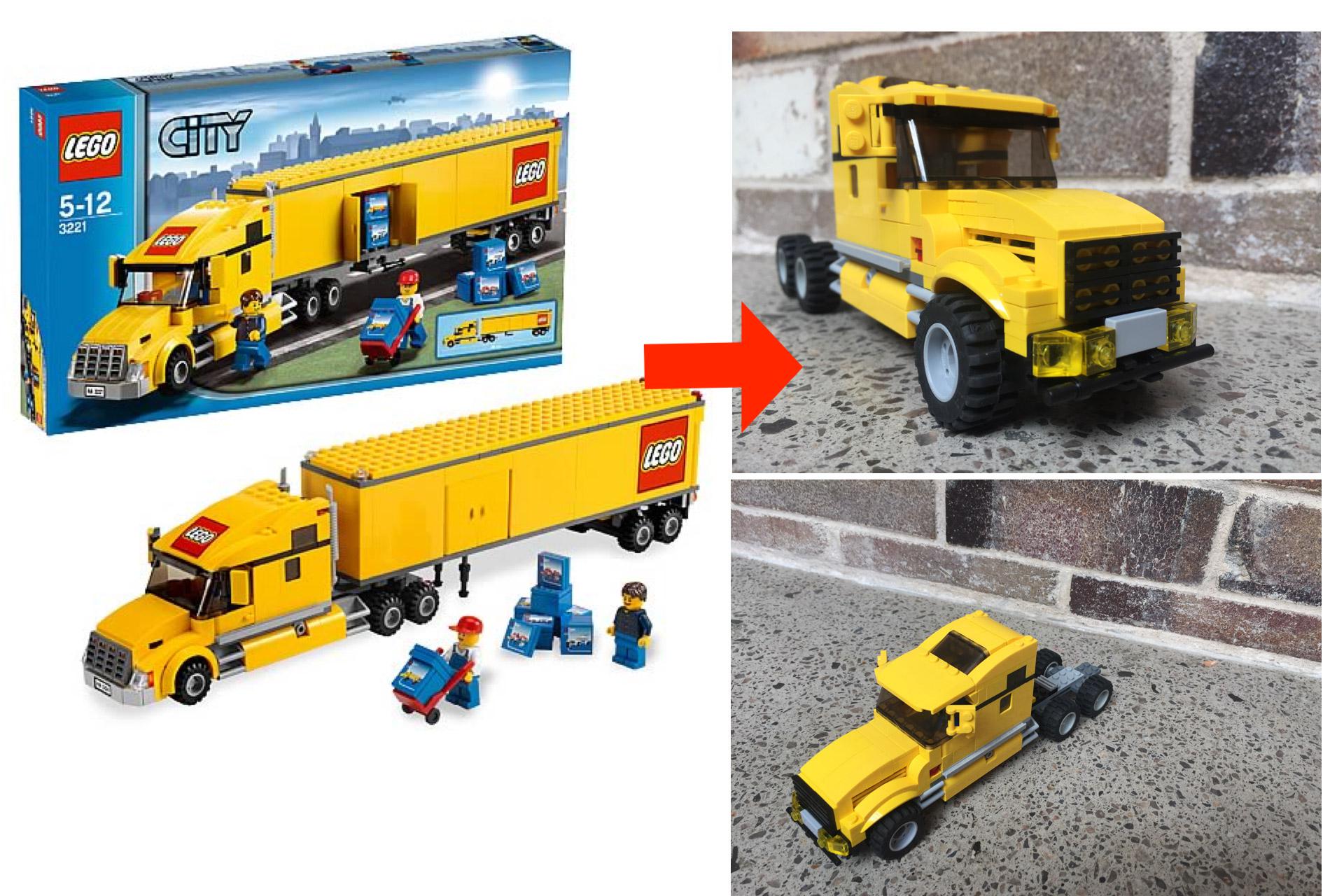 I Modified the old lego city semitruck set r/lego