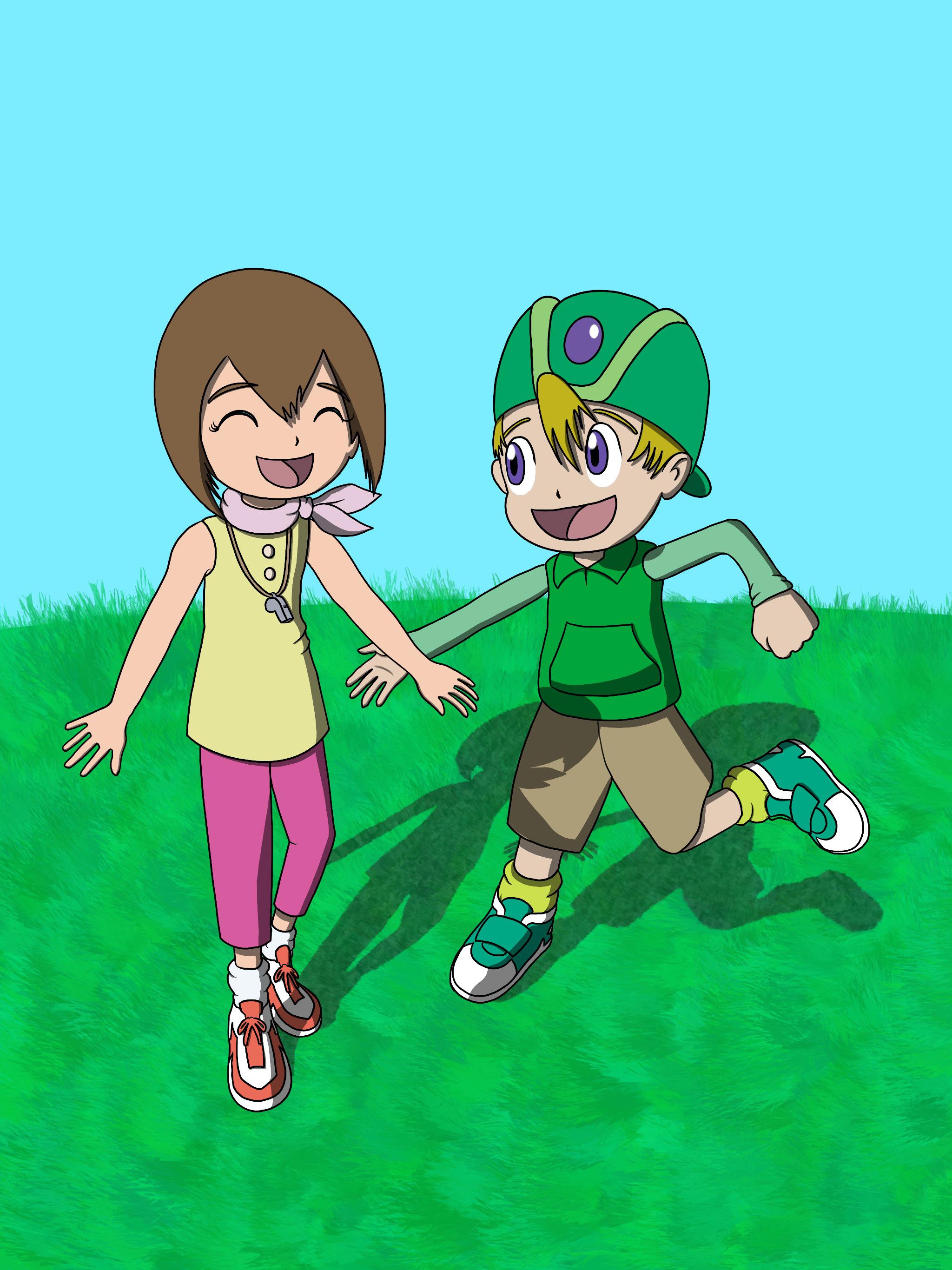 Tk and Kari by me r/digimon