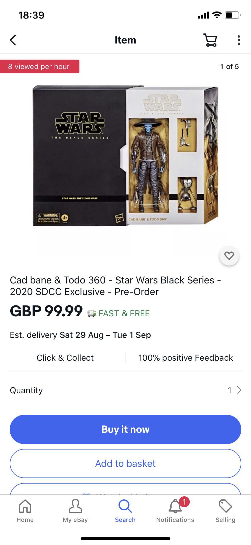 Was going for £27.99 on Star Action Figures... free shipping though 👍