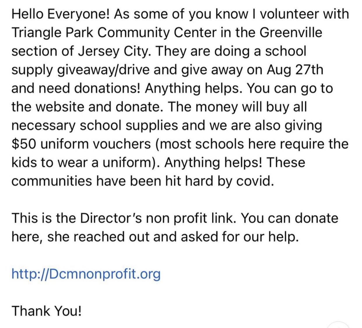 Jersey City donations needed r/jerseycity