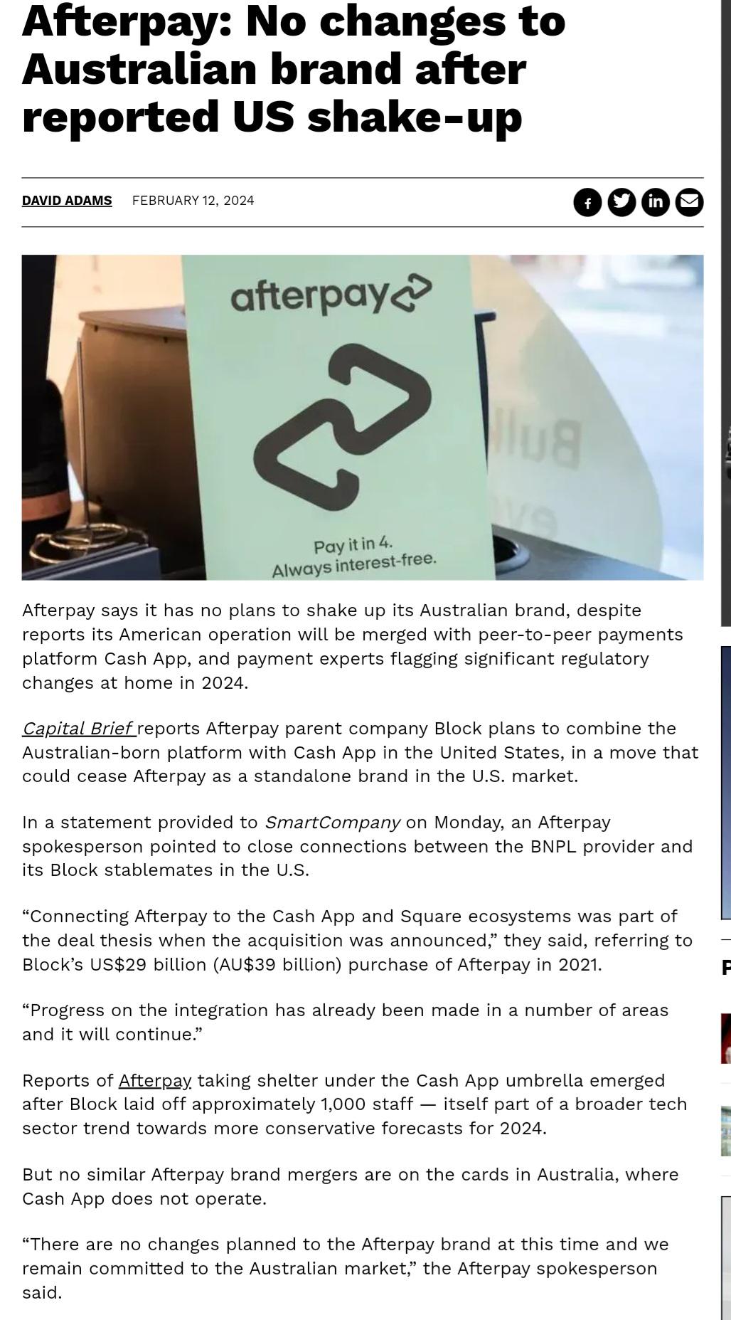 UNITED STATES AFTERPAY CUSTOMERS...... r/Afterpay