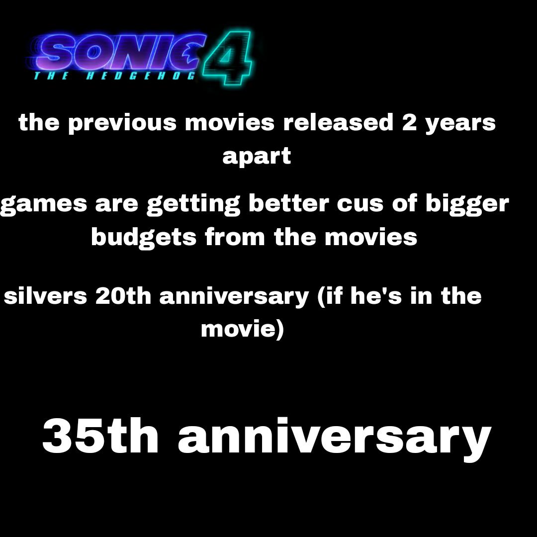 Evidence that movie 4 will release in 2026 r/SonicTheMovie