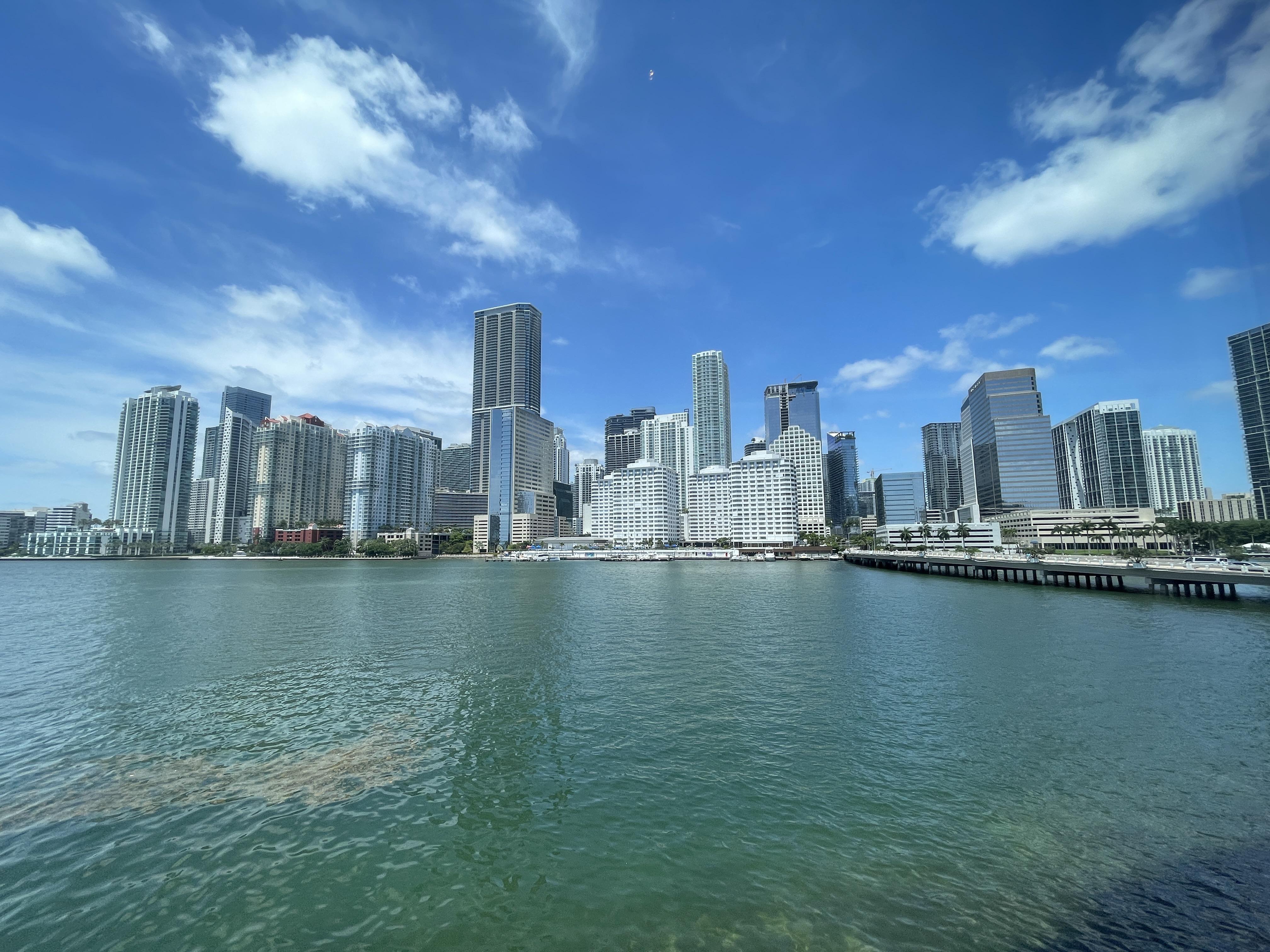 Miami skyline view from the Mandarin Oriental Hotel, shot on iPhone 12