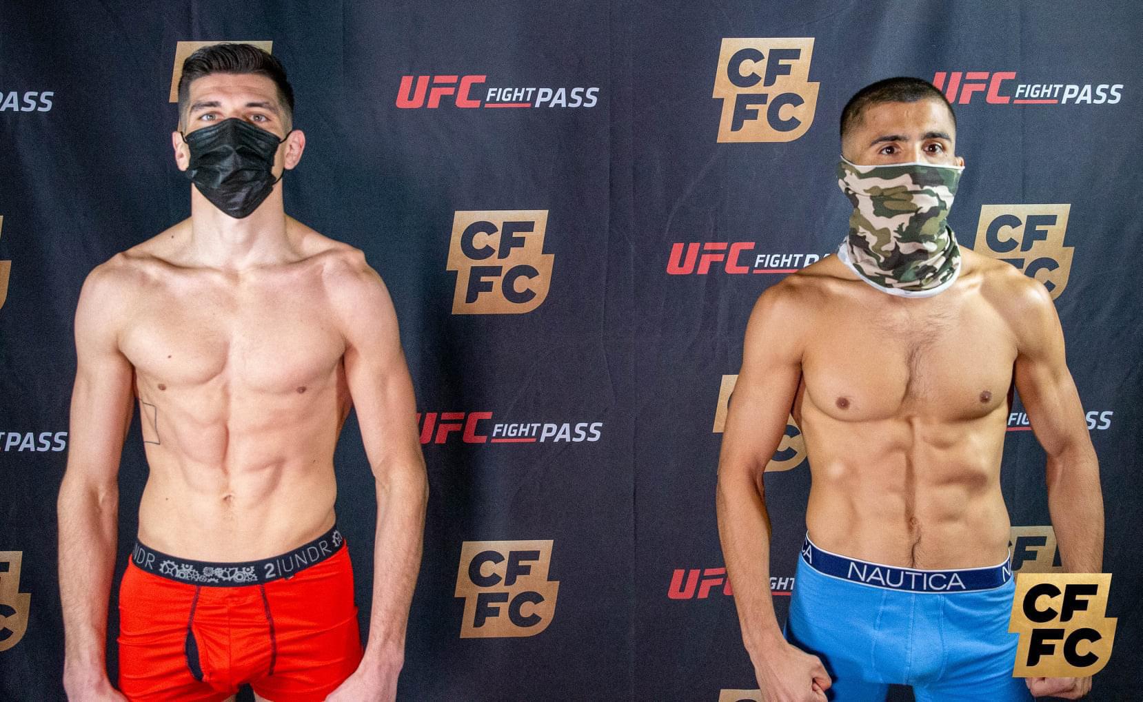 All weighed in. Nips on point. Fighting for the bantamweight title