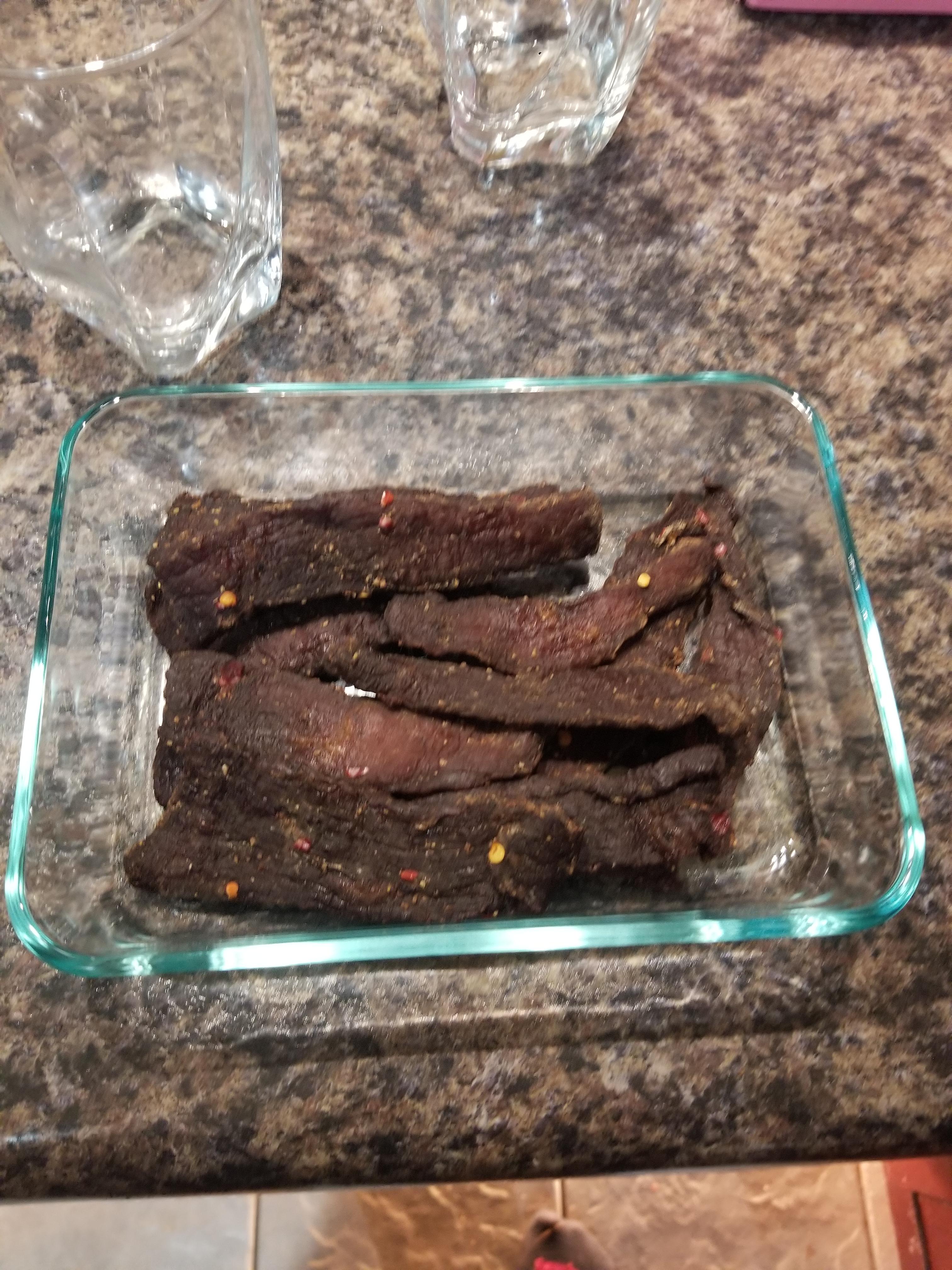 My first attempt! Definitely tastier than gas station jerky, though I
