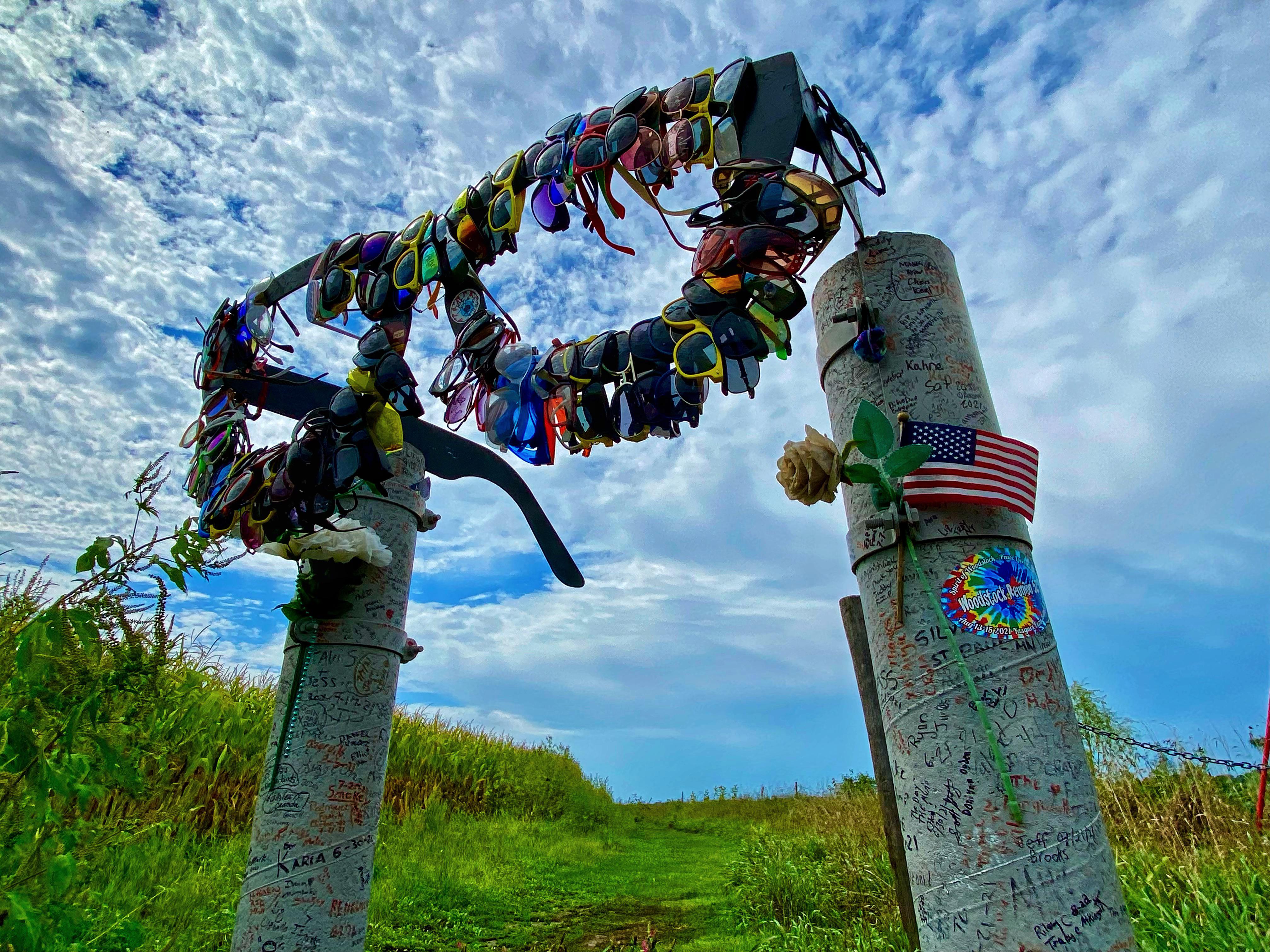 Driving across Iowa. Buddy Holly Memorial, crash site near Clear Lake