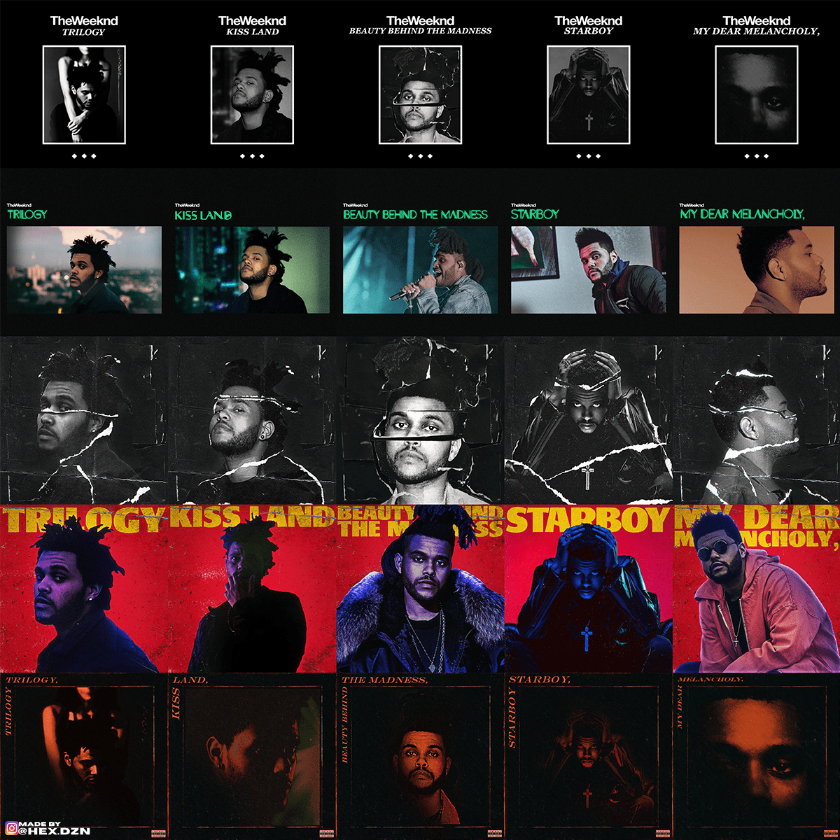 Every The Weeknd Album in the Style of Every The Weeknd Album (made by