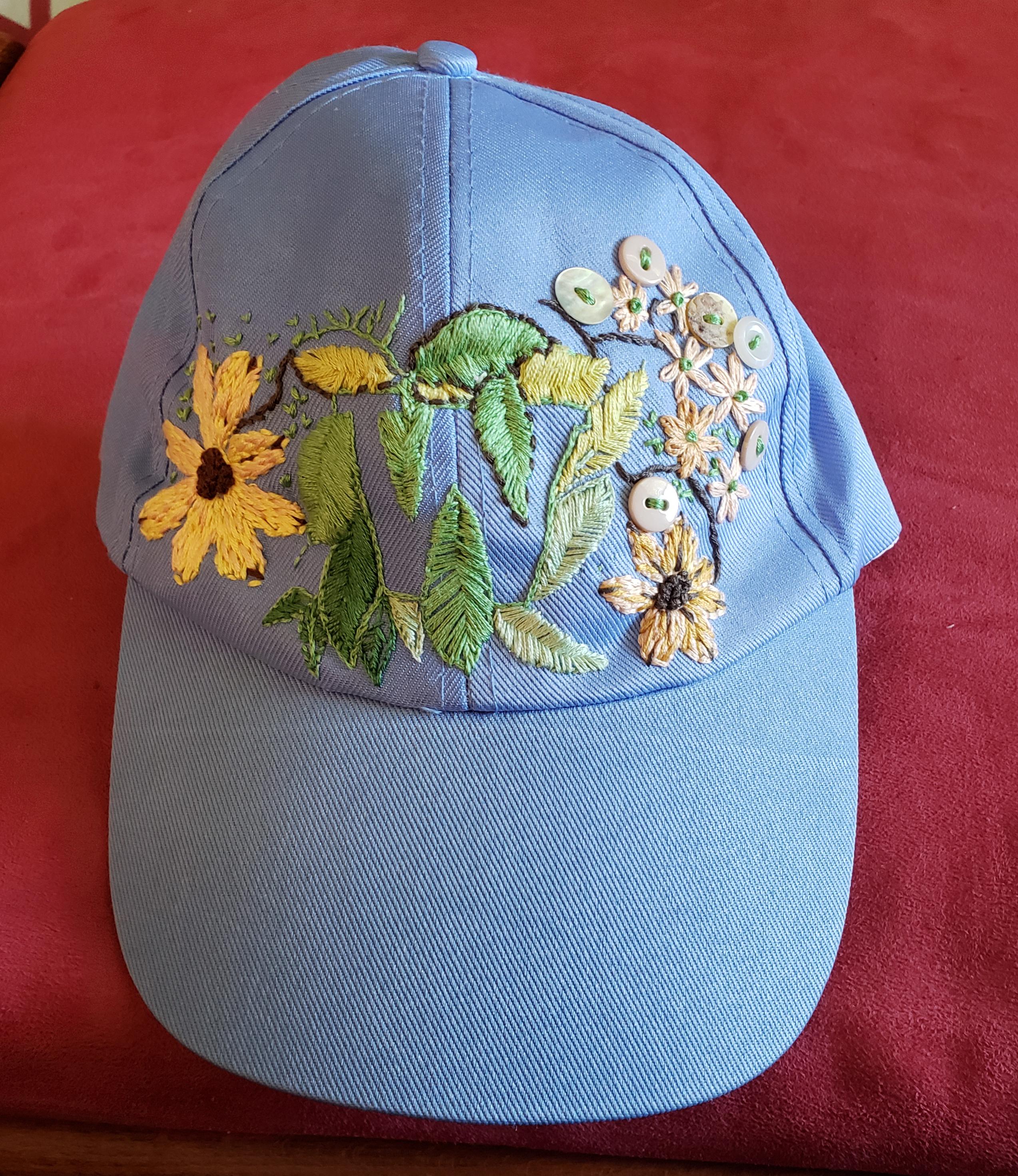 Dressed up a dollar store cap with embroidery! r/Embroidery