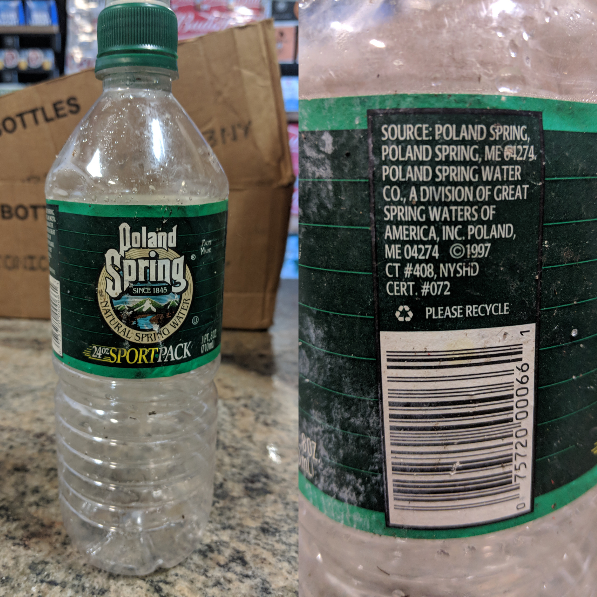 This Poland Spring bottle from 1997. r/mildlyinteresting