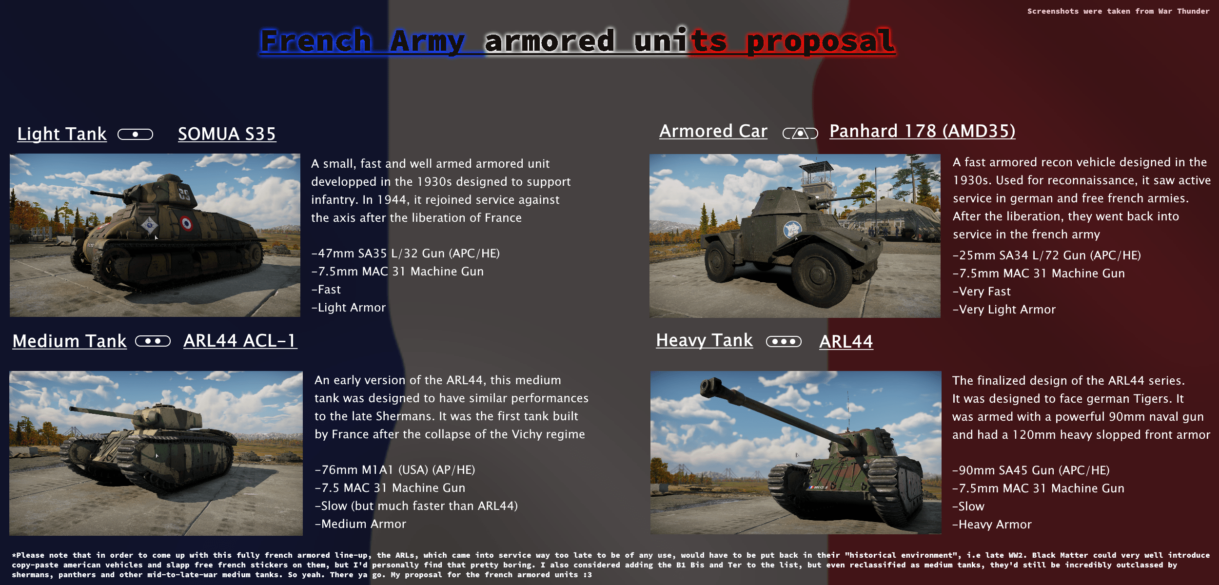 French Tanks Proposal r/HellLetLoose