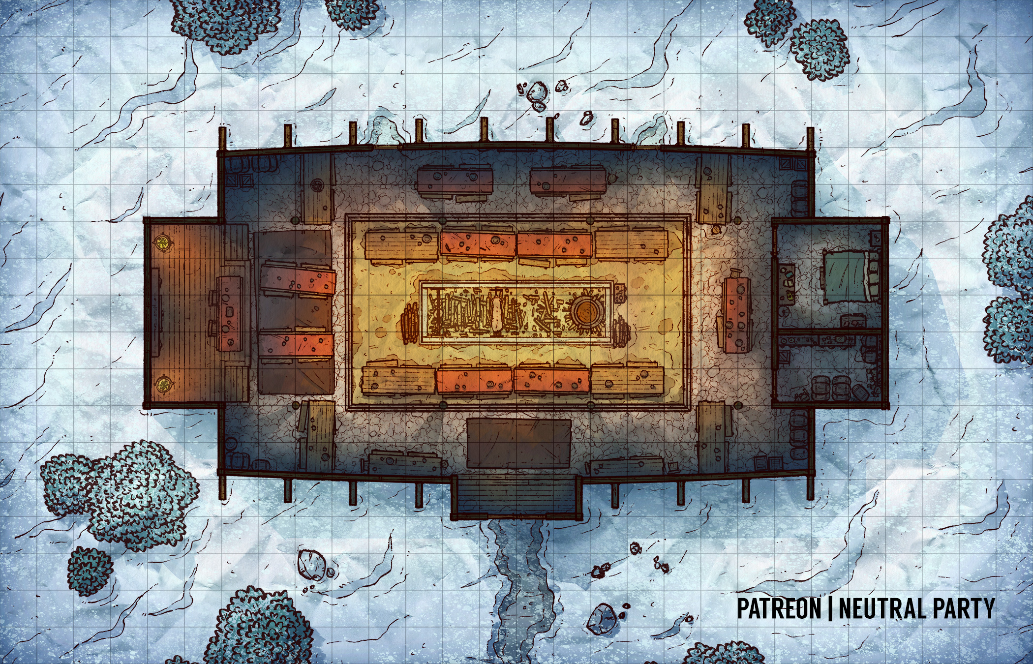 Mead Hall r/dndmaps