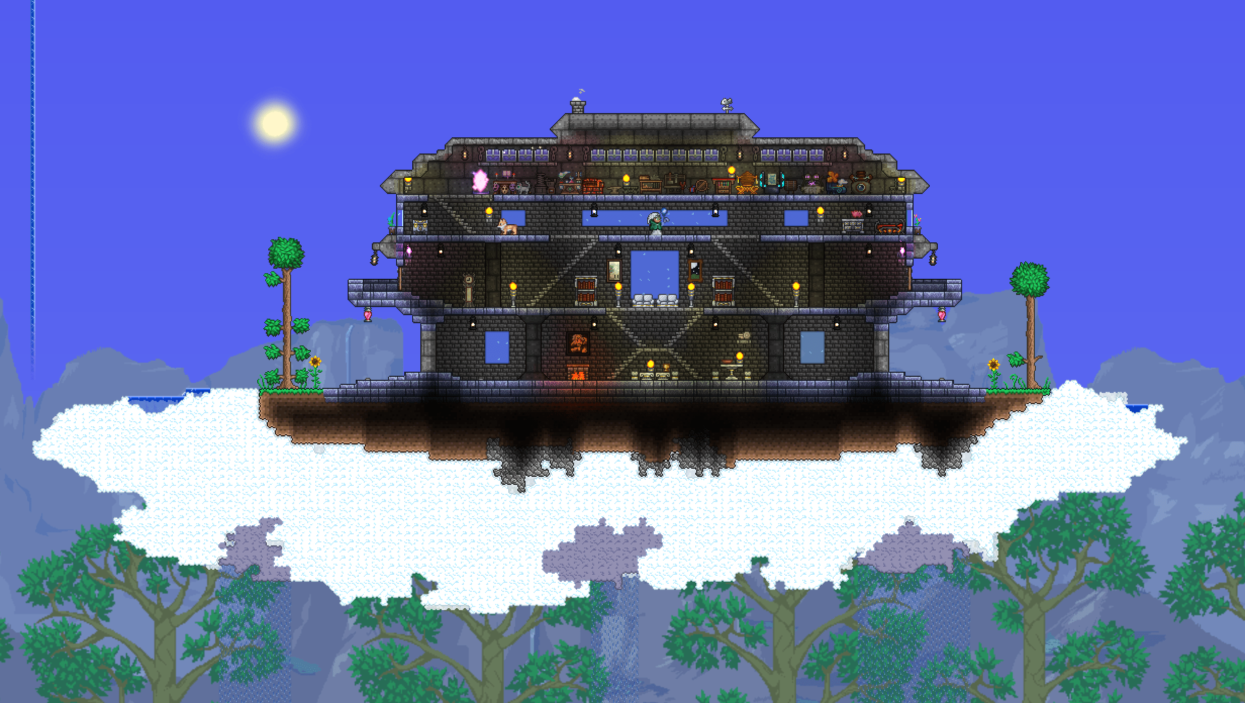 Floating Island Home Base r/Terraria