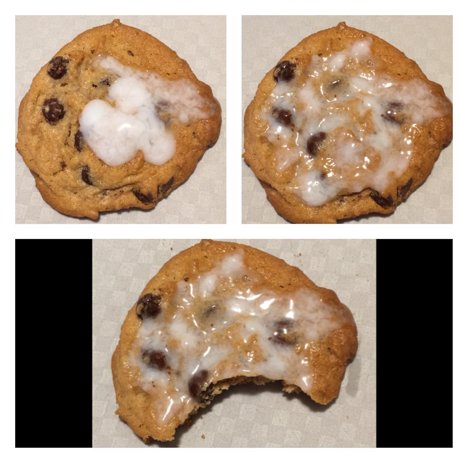 I made chocolate chip cookies with some, uh...homemade icing r