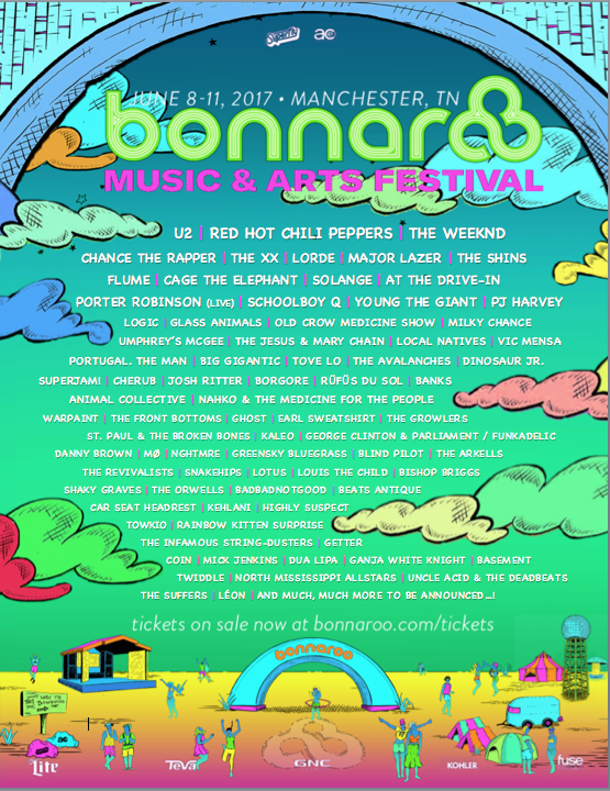 BONNAROO 2017 MOCK POSTER bonnaroo