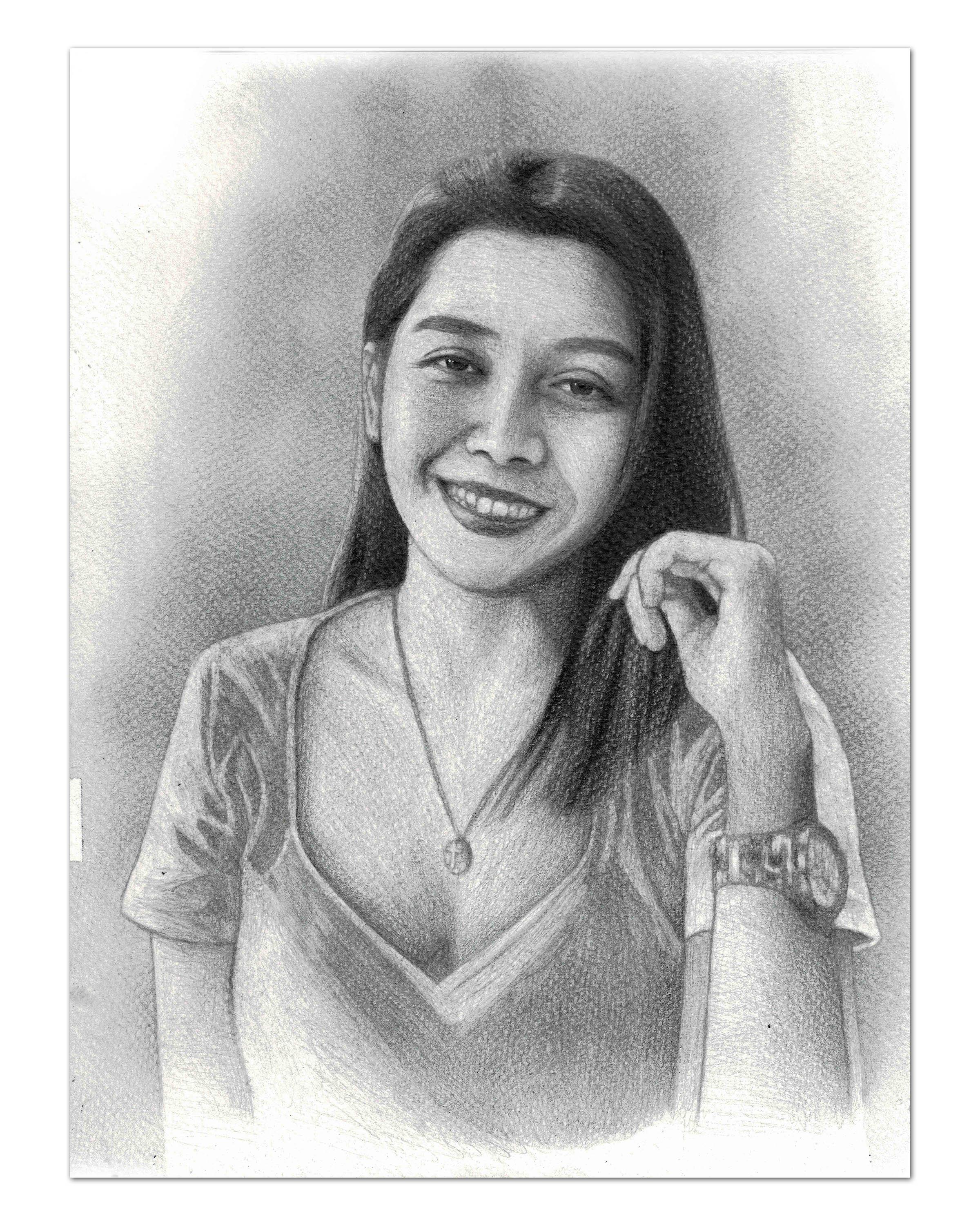 Graphite Portrait, Graphite on paper 200gsm, 8.5x11inches, 2022. r