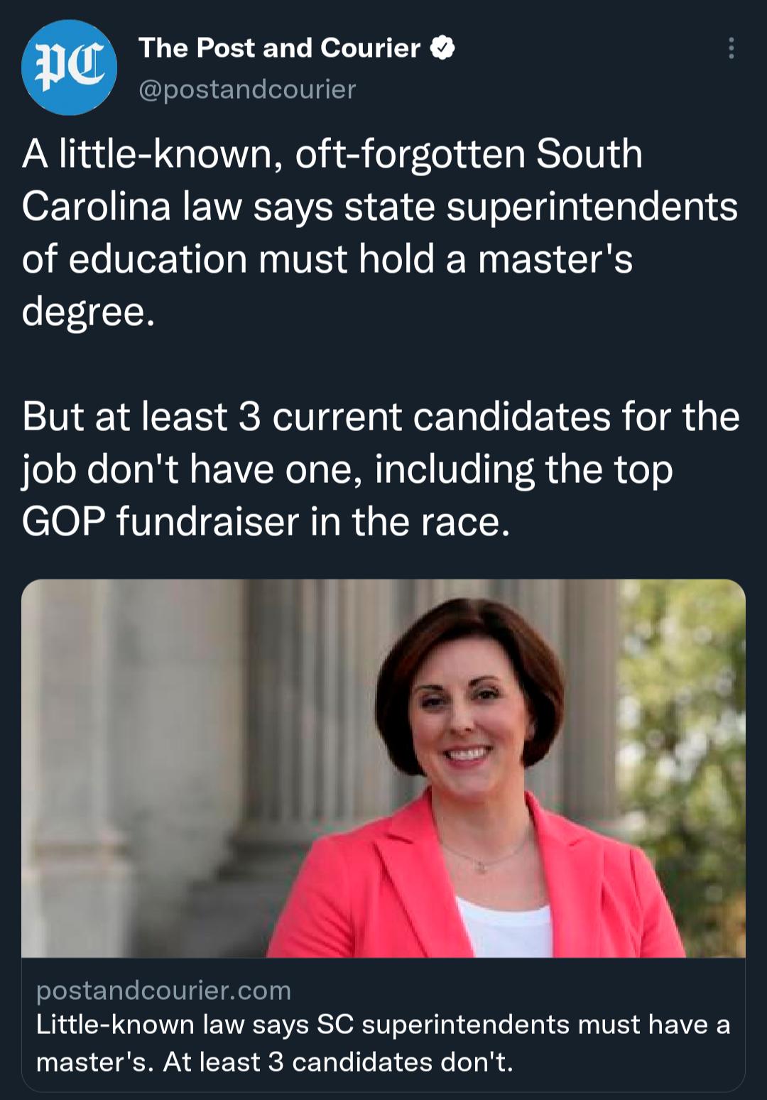 A littleknown, South Carolina law says state