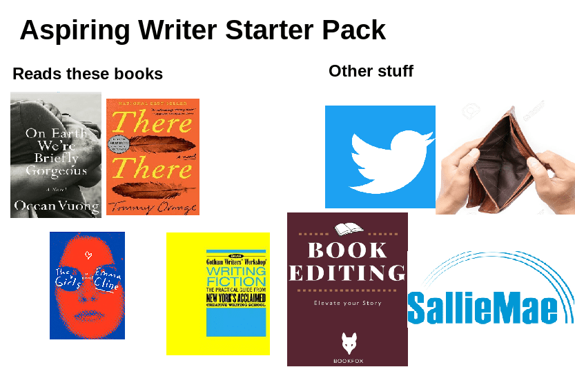Aspiring Writer Starter Pack r/starterpacks