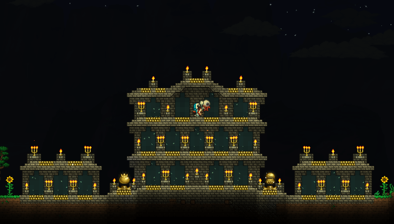 my relic shrine (on journey mode) r/Terraria