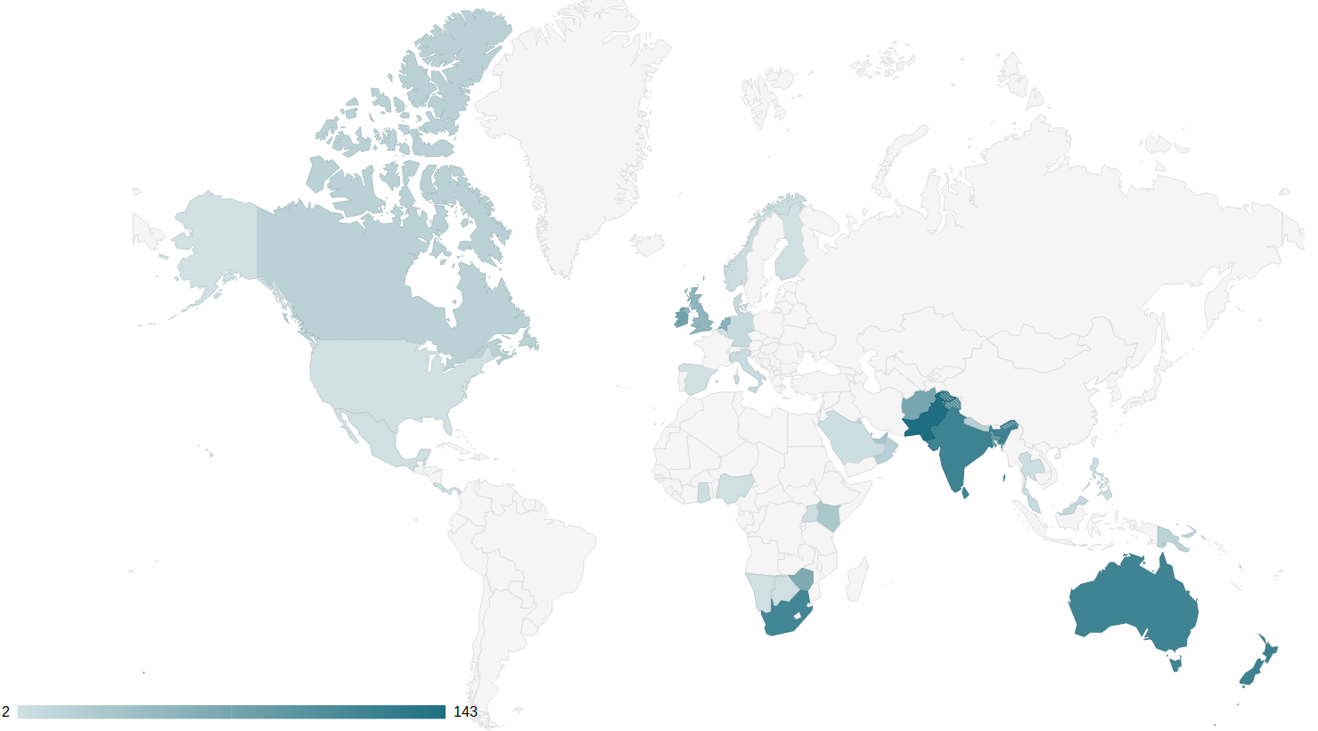 [OC] Countries which are playing T20 International Cricket as of today
