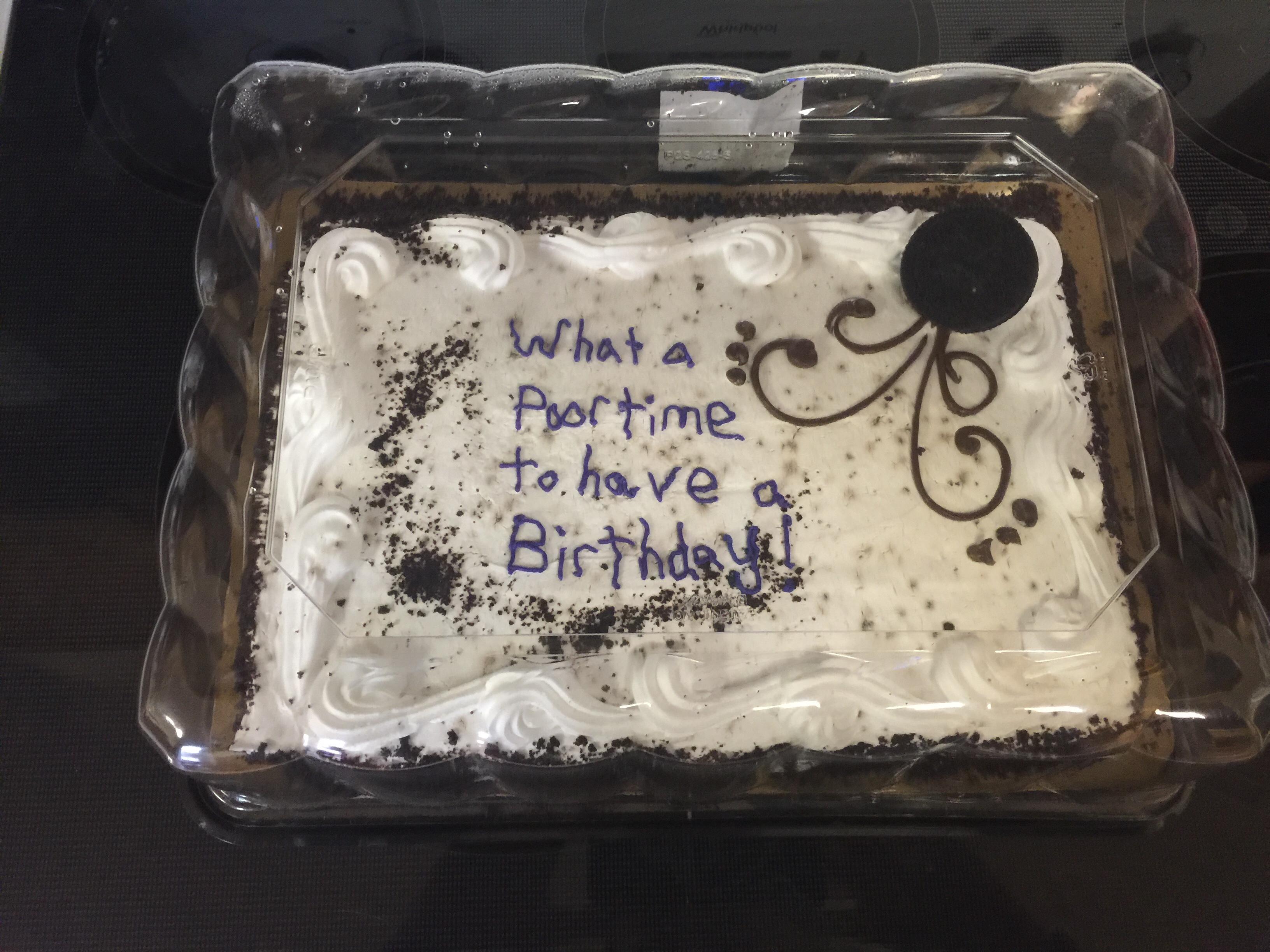 Birthday cake message funny