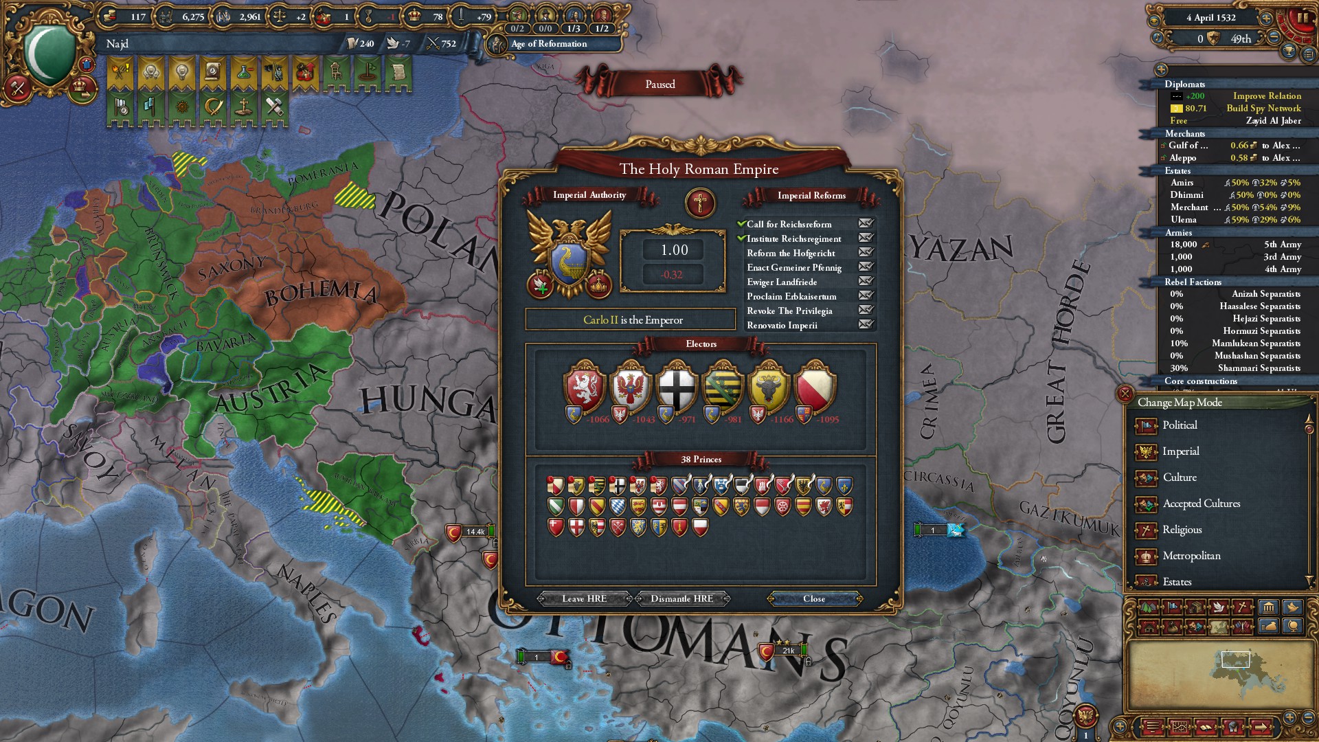 All hail Corfu, Holy Roman Emperor! r/eu4