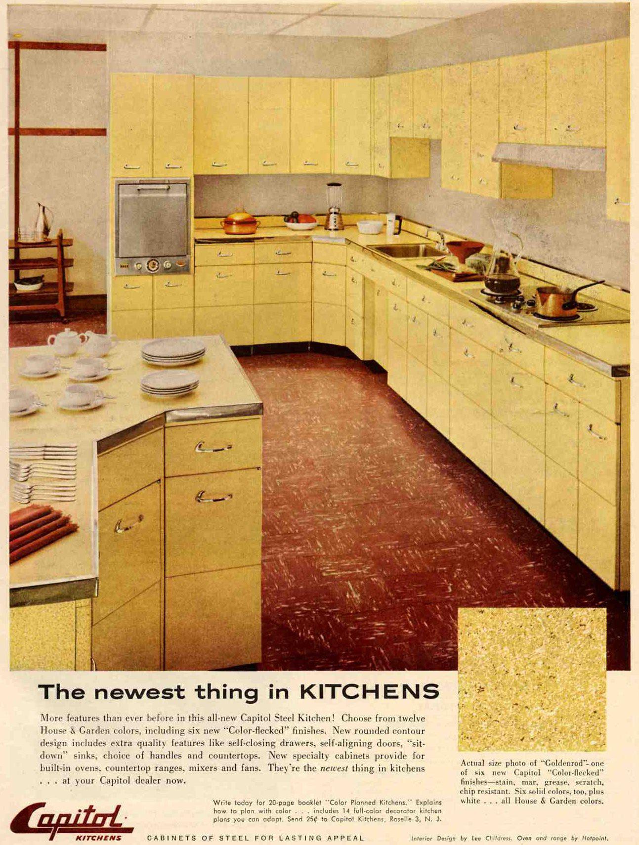 Rare brand of steel kitchen Capitol, 1955. r/vintageads