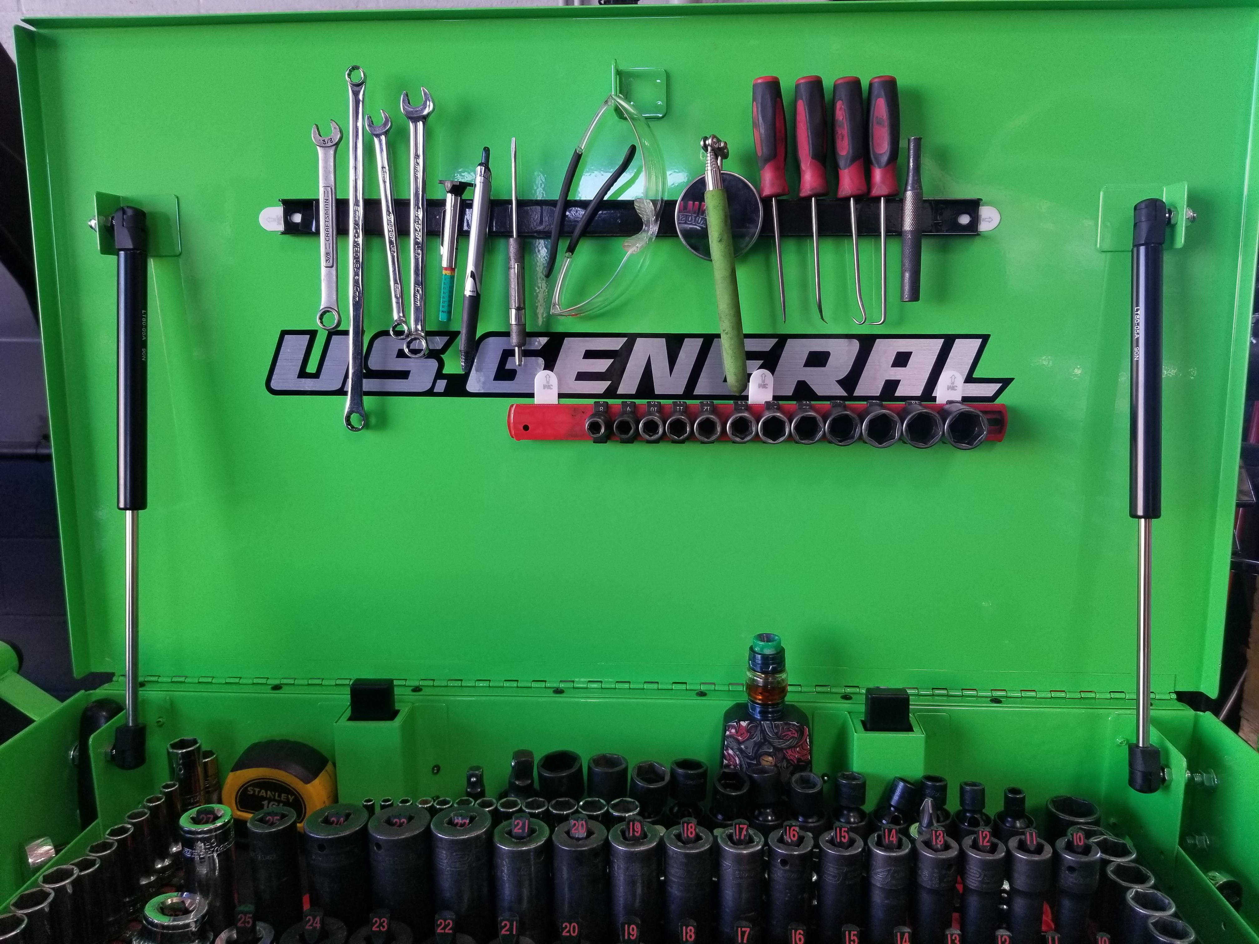 Instead of drilling holes in your tool cart to mount that Harbor