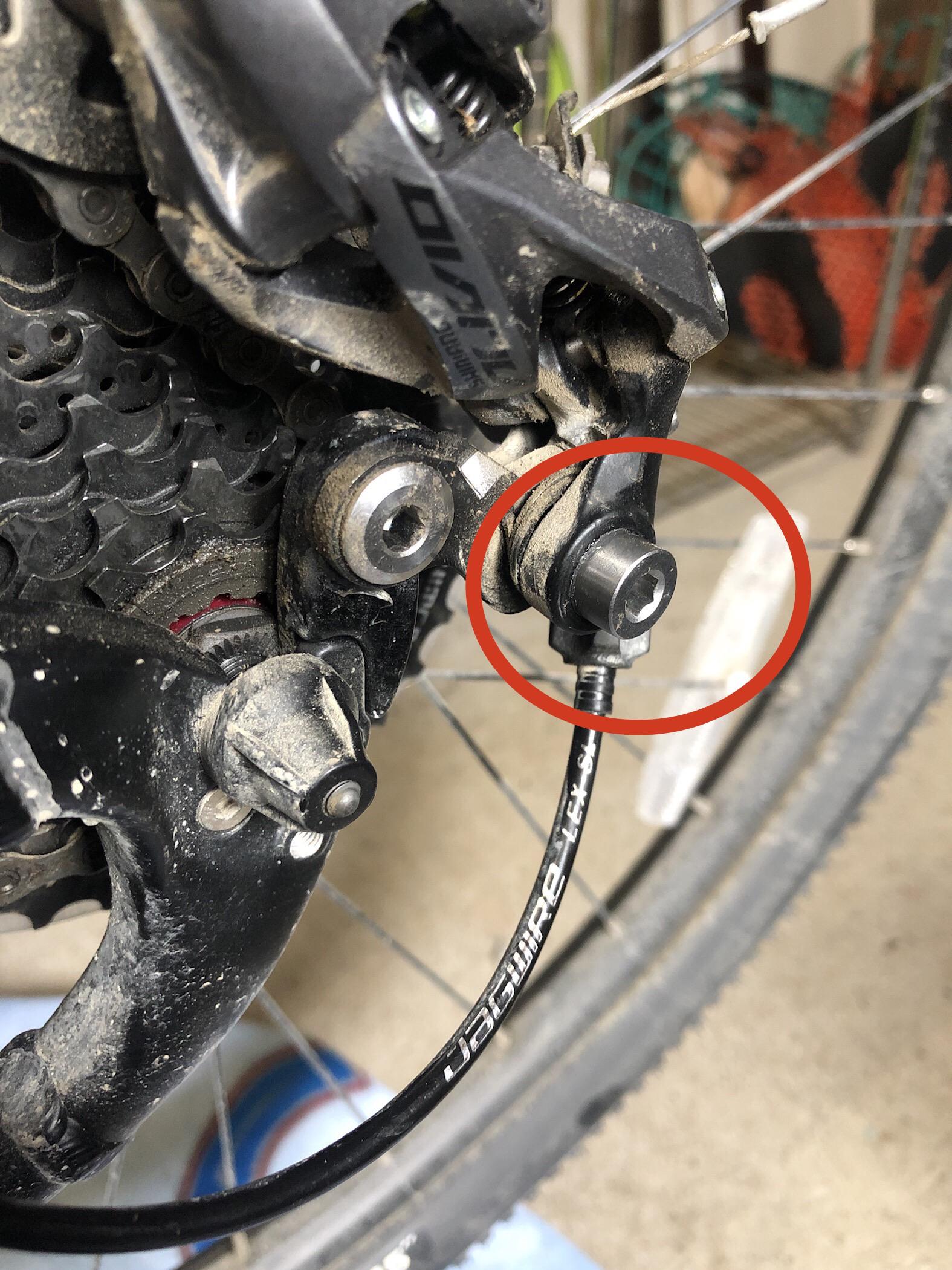 Derailleur loose after I loosened the bolt. Loosened it too much and