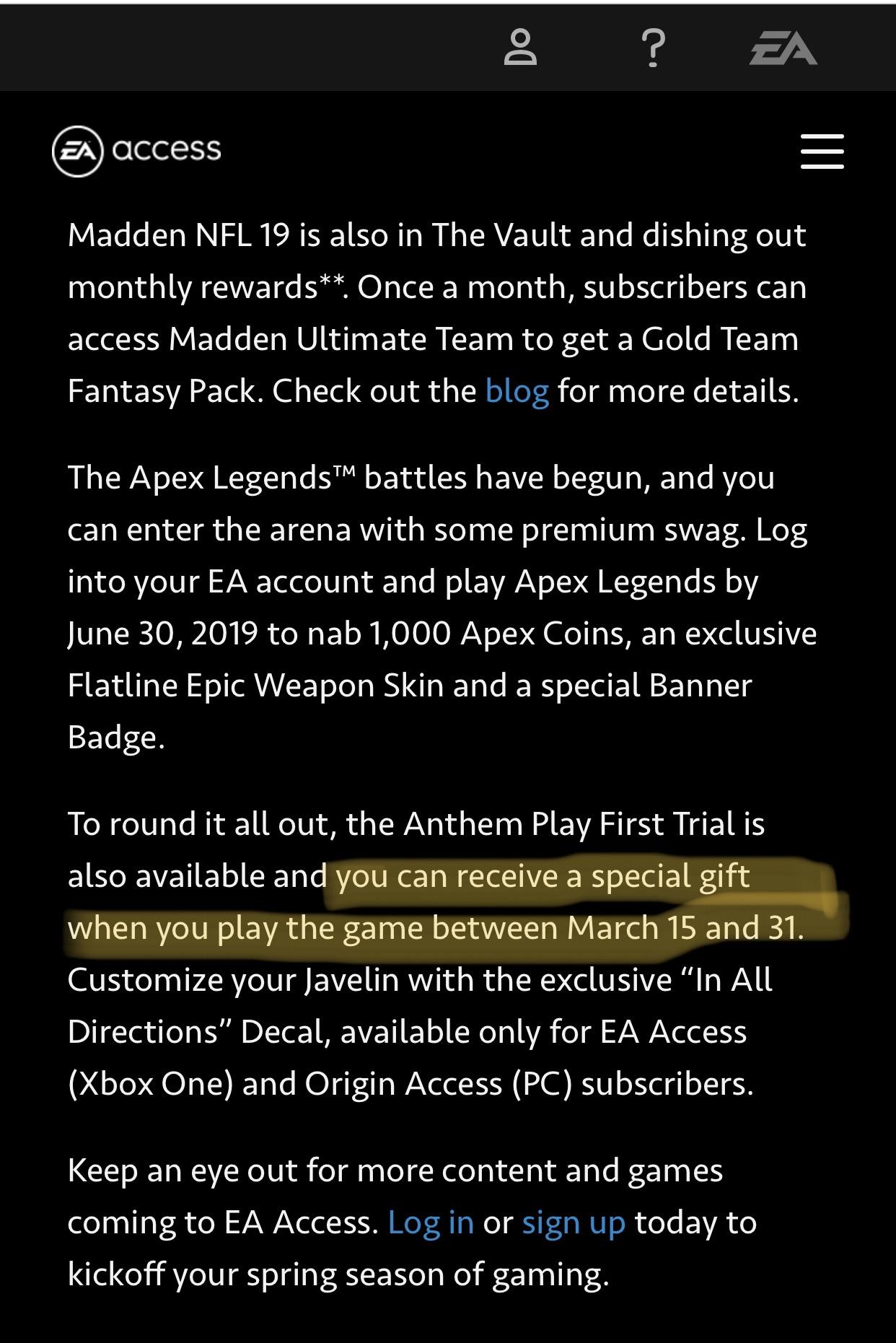 EA “Plz Don’t Boycott” r/AnthemTheGame