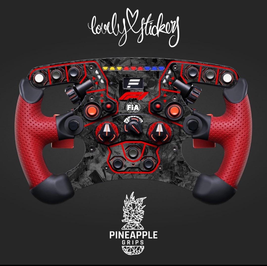Pineapple Grips + Lovely stickers Collaboration r/Fanatec