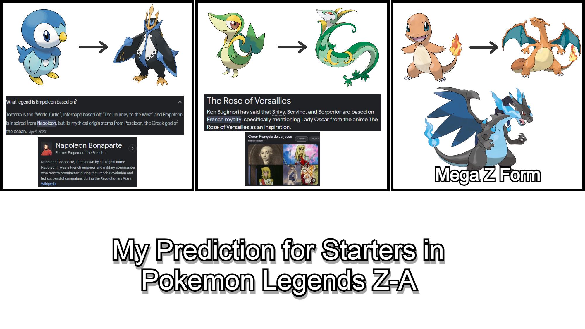 My Starter Prediction for "Pokemon Legends Z-A" : LegendsZA
