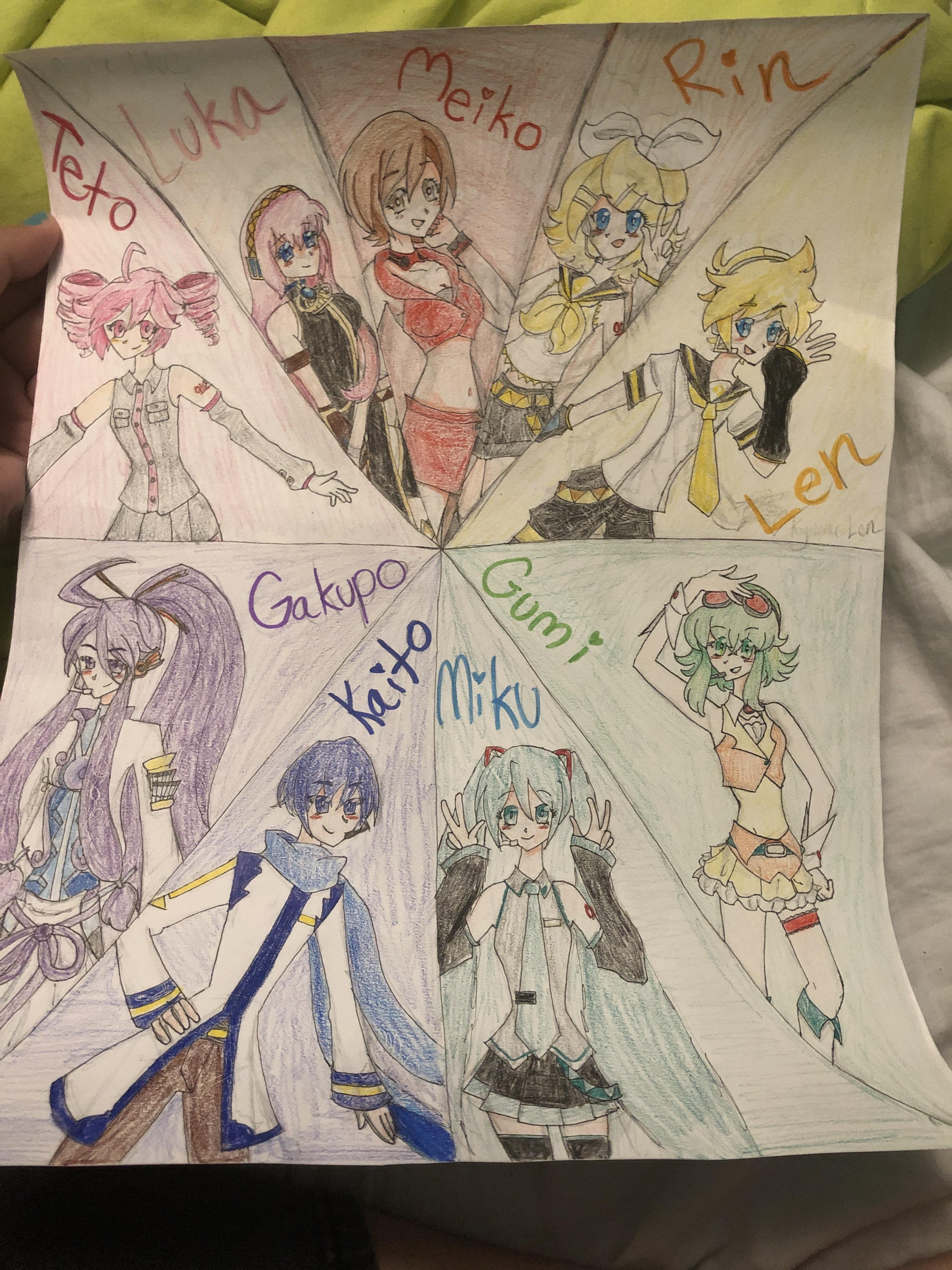 A vocaloid themed color wheel that took me 2 days to make r/Vocaloid