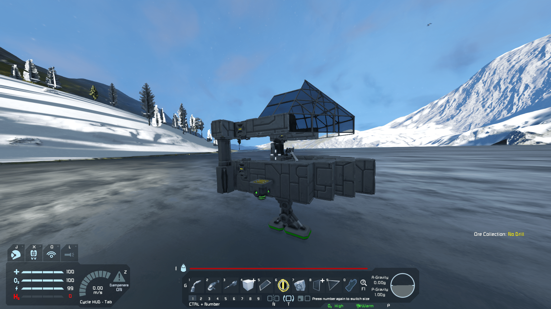 Made a fancy cockpit for a small ship that uses pistons to open, but