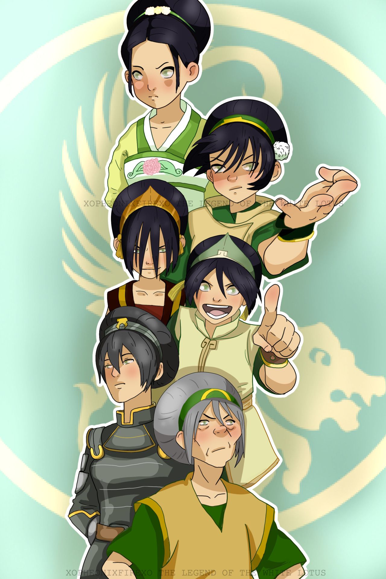 The evolution of Toph (Credit is on the pic) r/TheLastAirbender