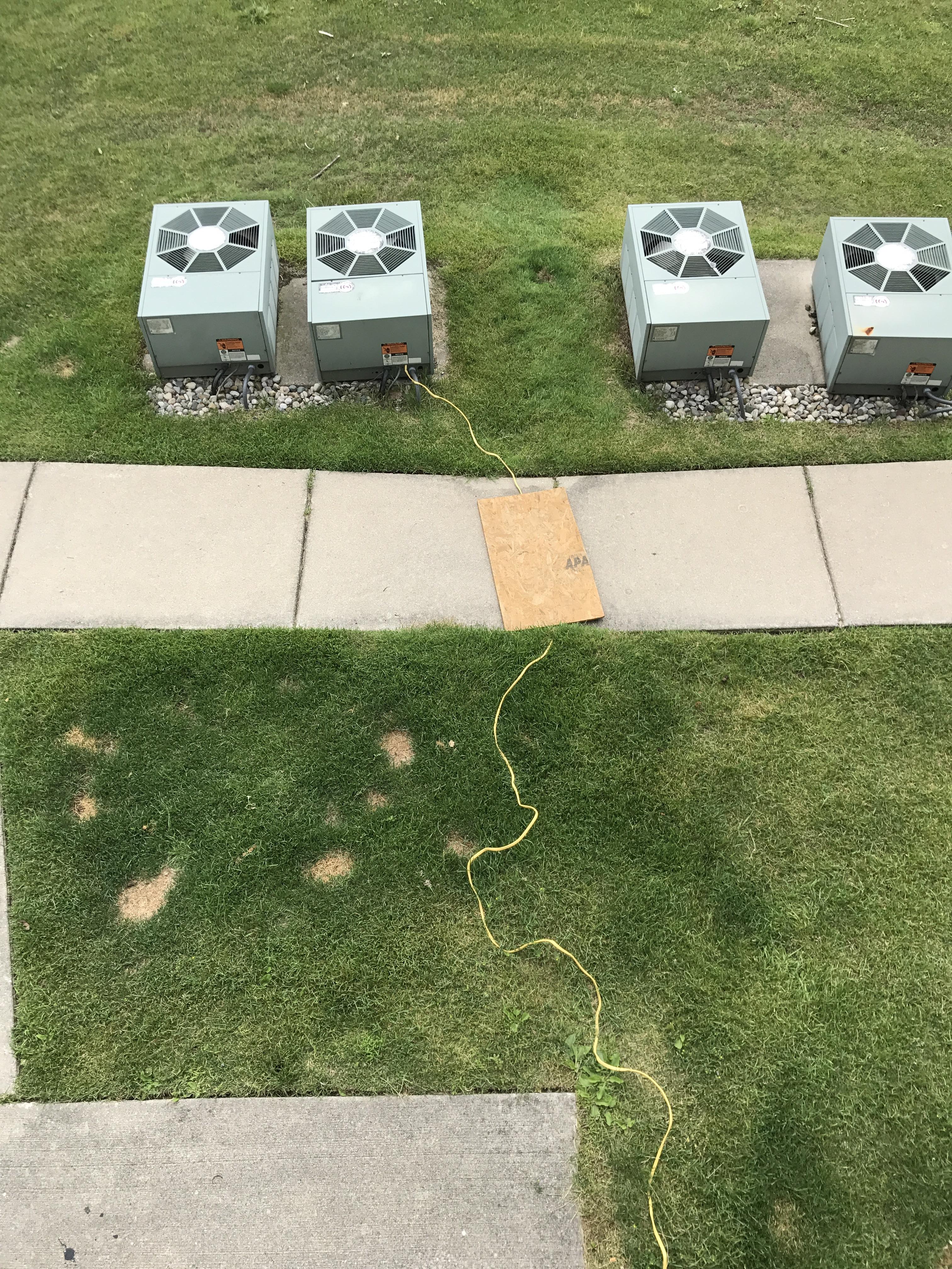 Our air conditioning broke and this person didn't want anyone to trip