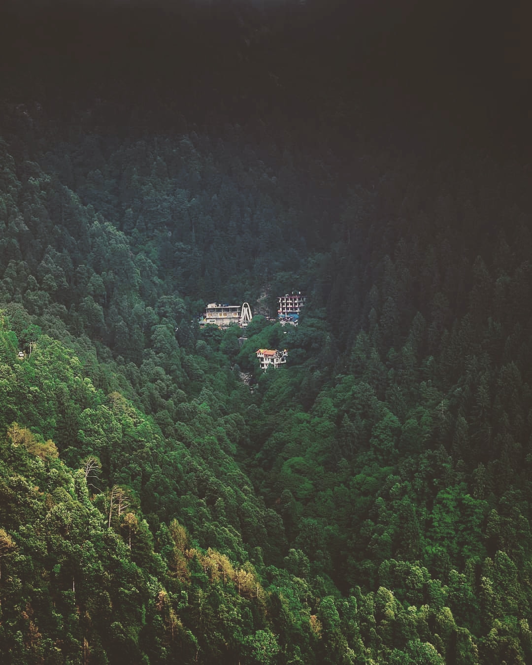 The tiny place in the picture is known as Panjpulla (Dalhousie)meaning