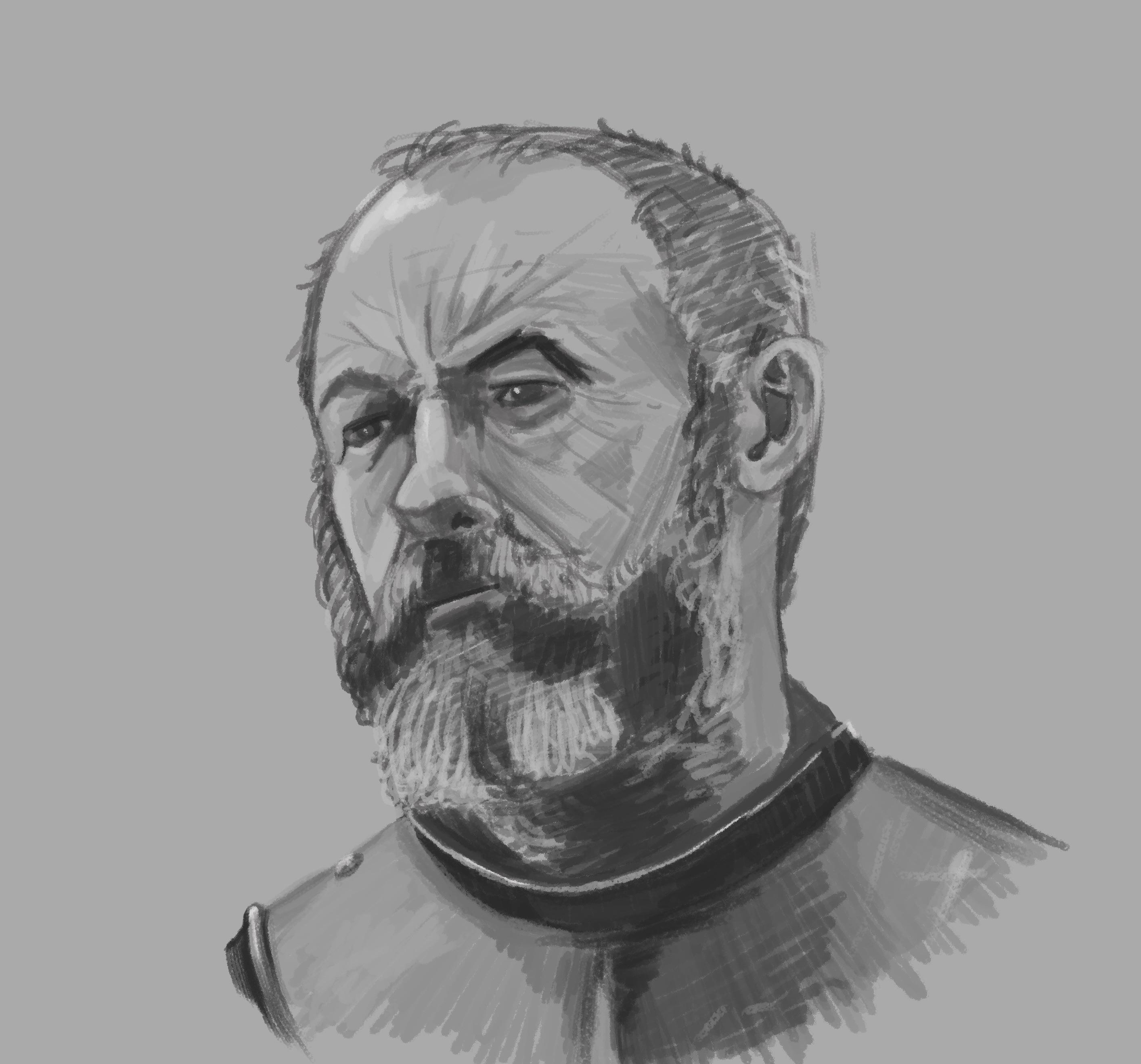 Davos Seaworth, also known as the Onion Knight. Me, digital r