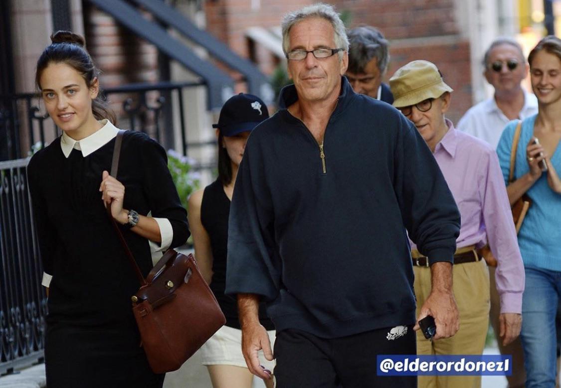 Jeffrey Epstein and Woody Allen in NYC in September 2013 (posted by